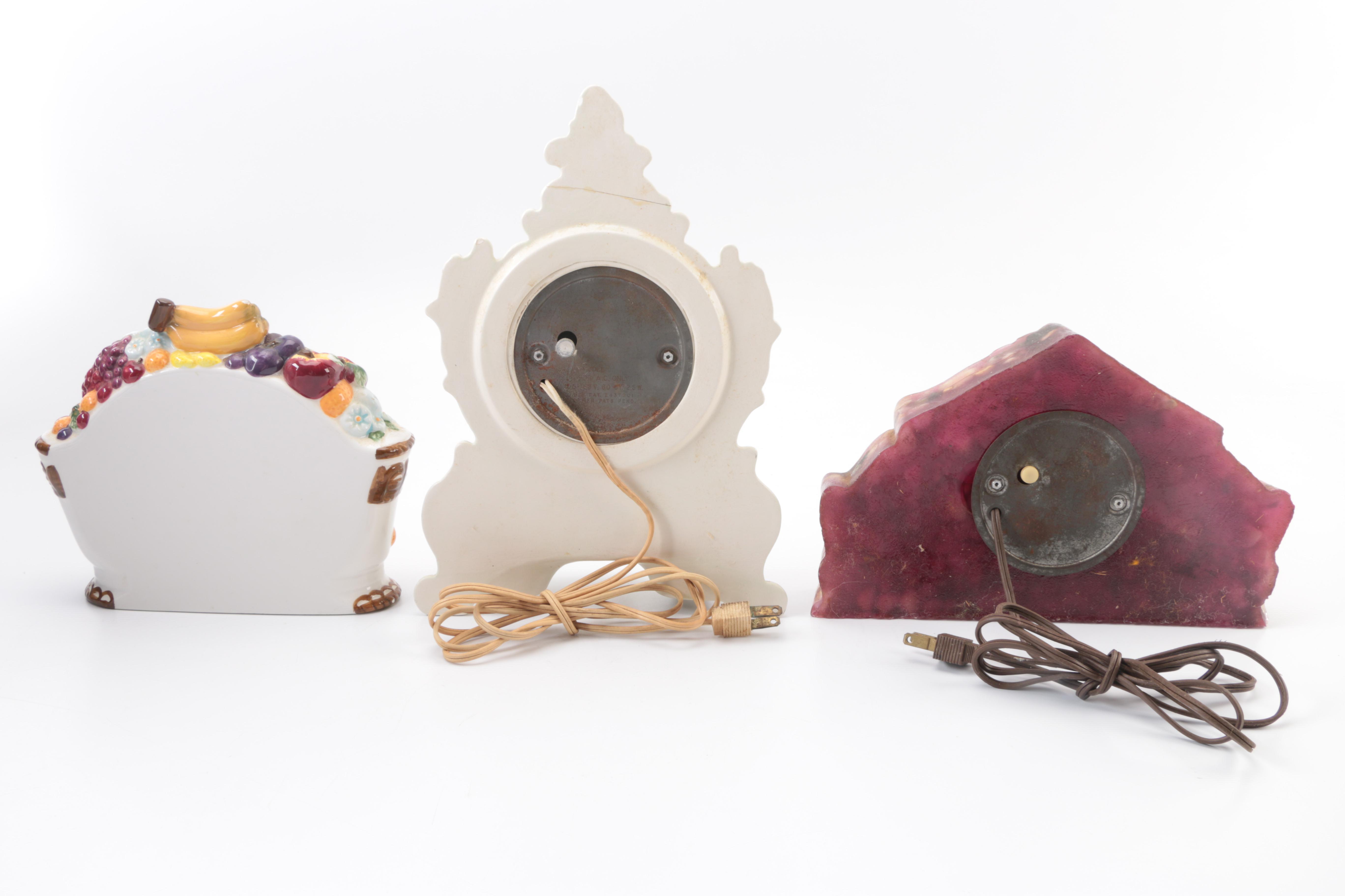 Collection of Decorative Table Top Clocks