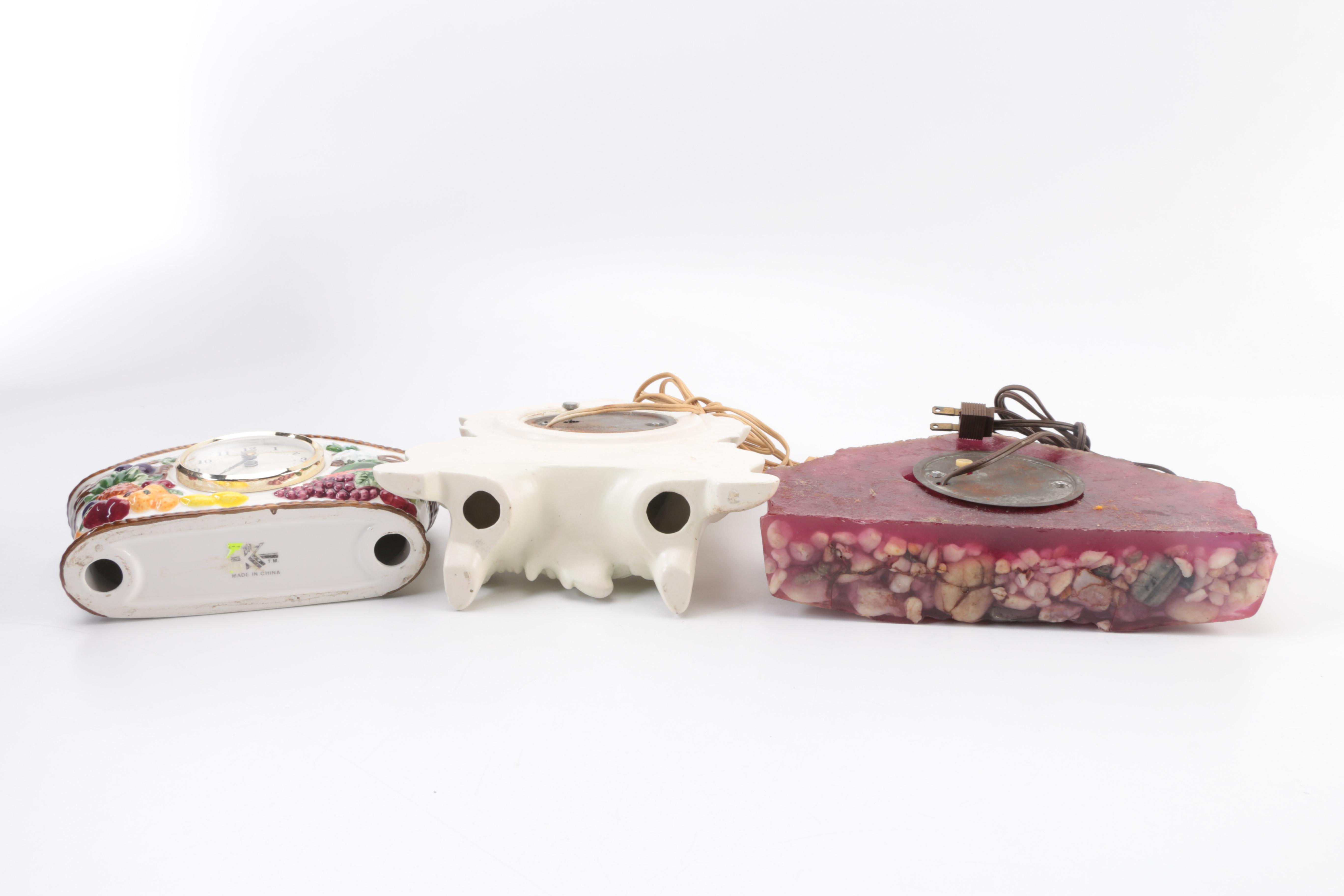 Collection of Decorative Table Top Clocks