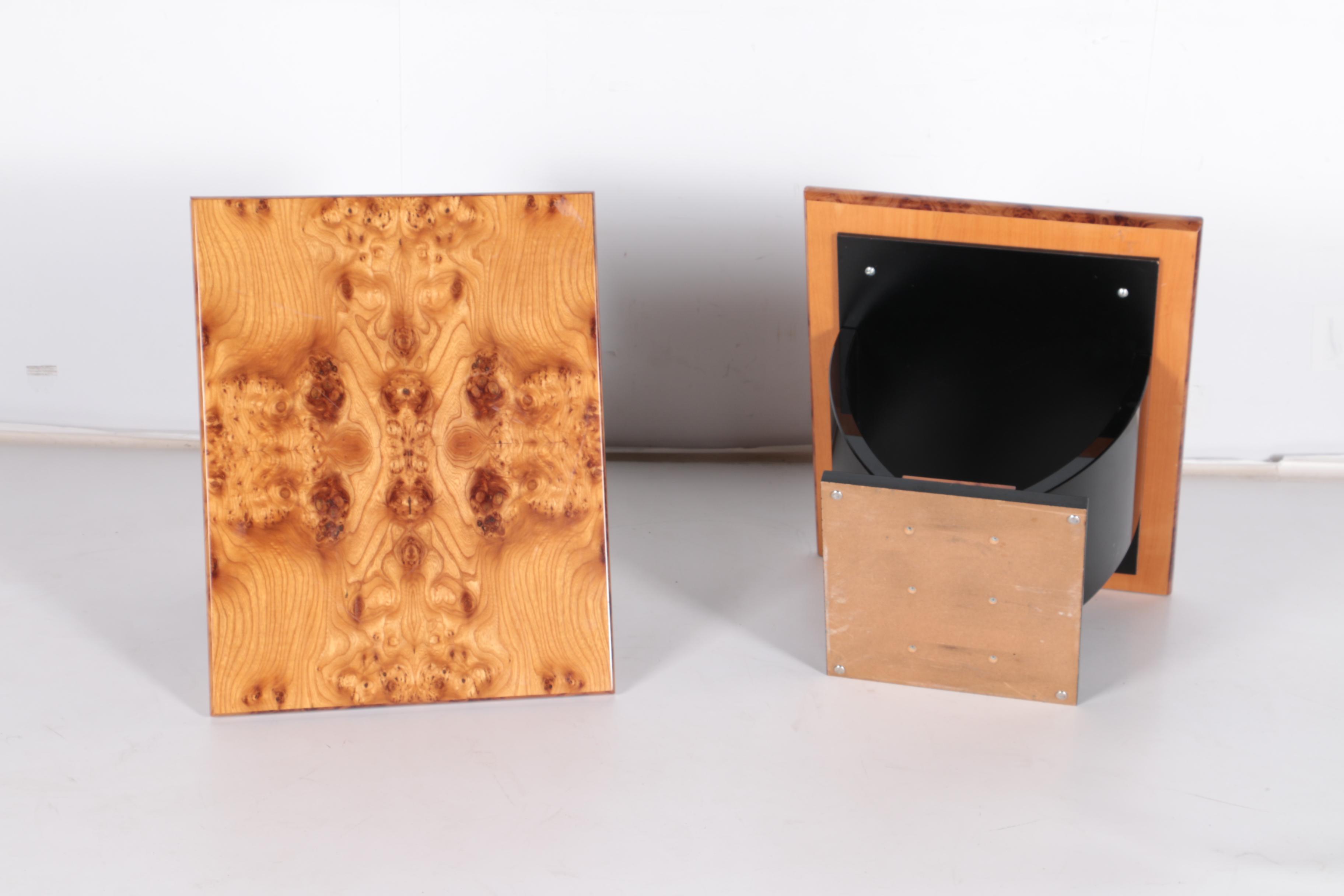 Modernist Style Side Tables With Carpathian Elm Burl Tops