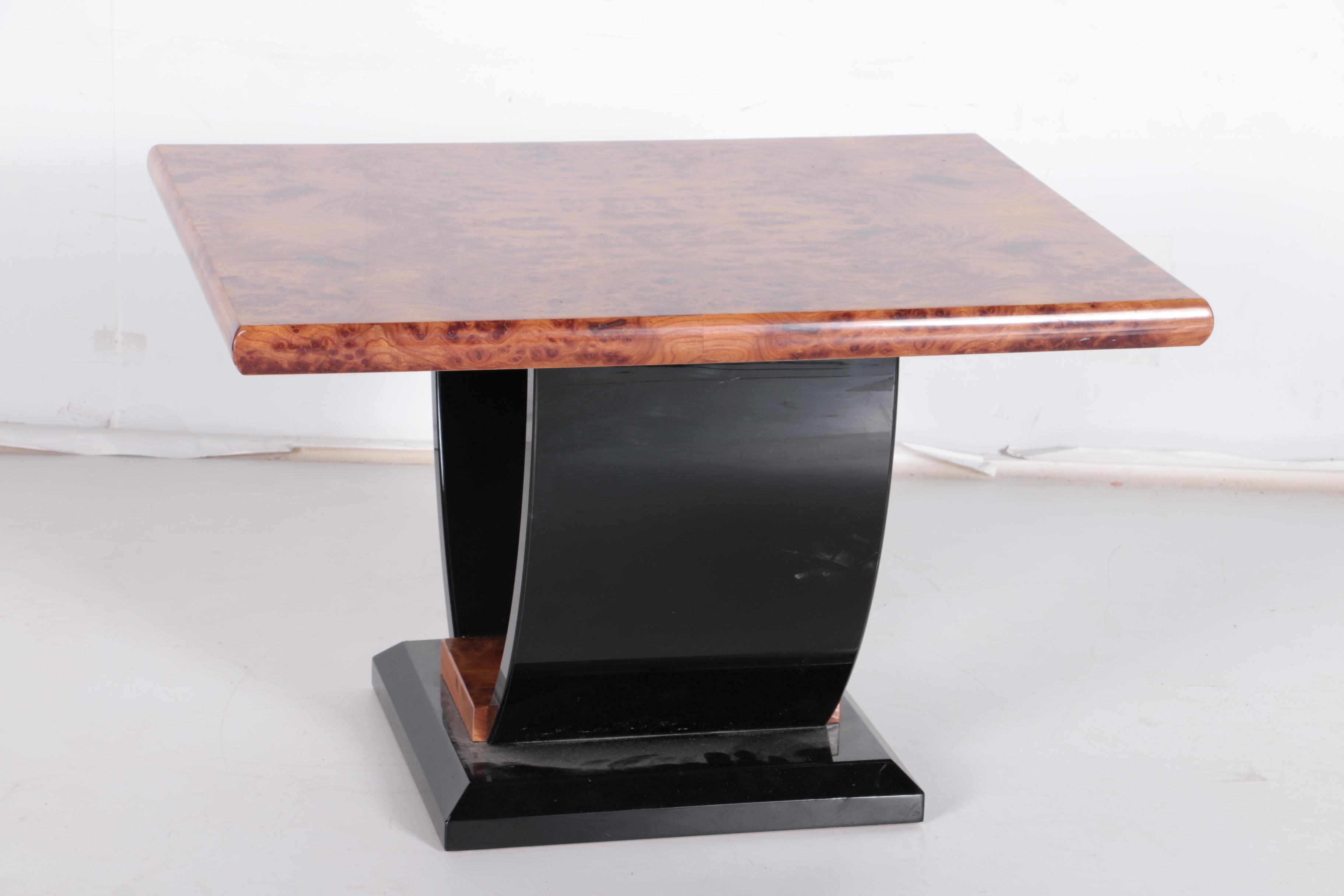 Modernist Style Side Tables With Carpathian Elm Burl Tops