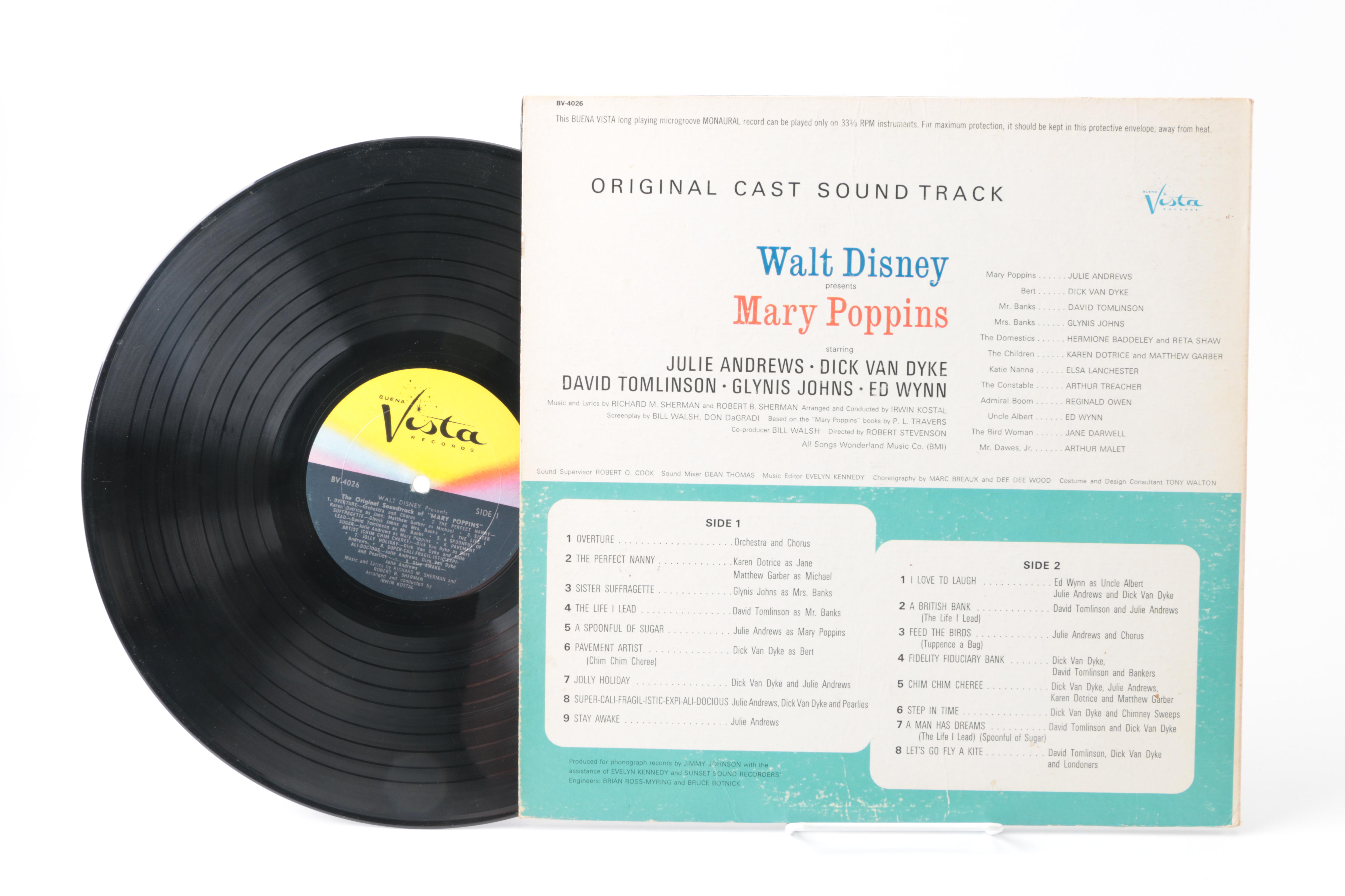 "Mary Poppins" and "Sound of Music" LPs