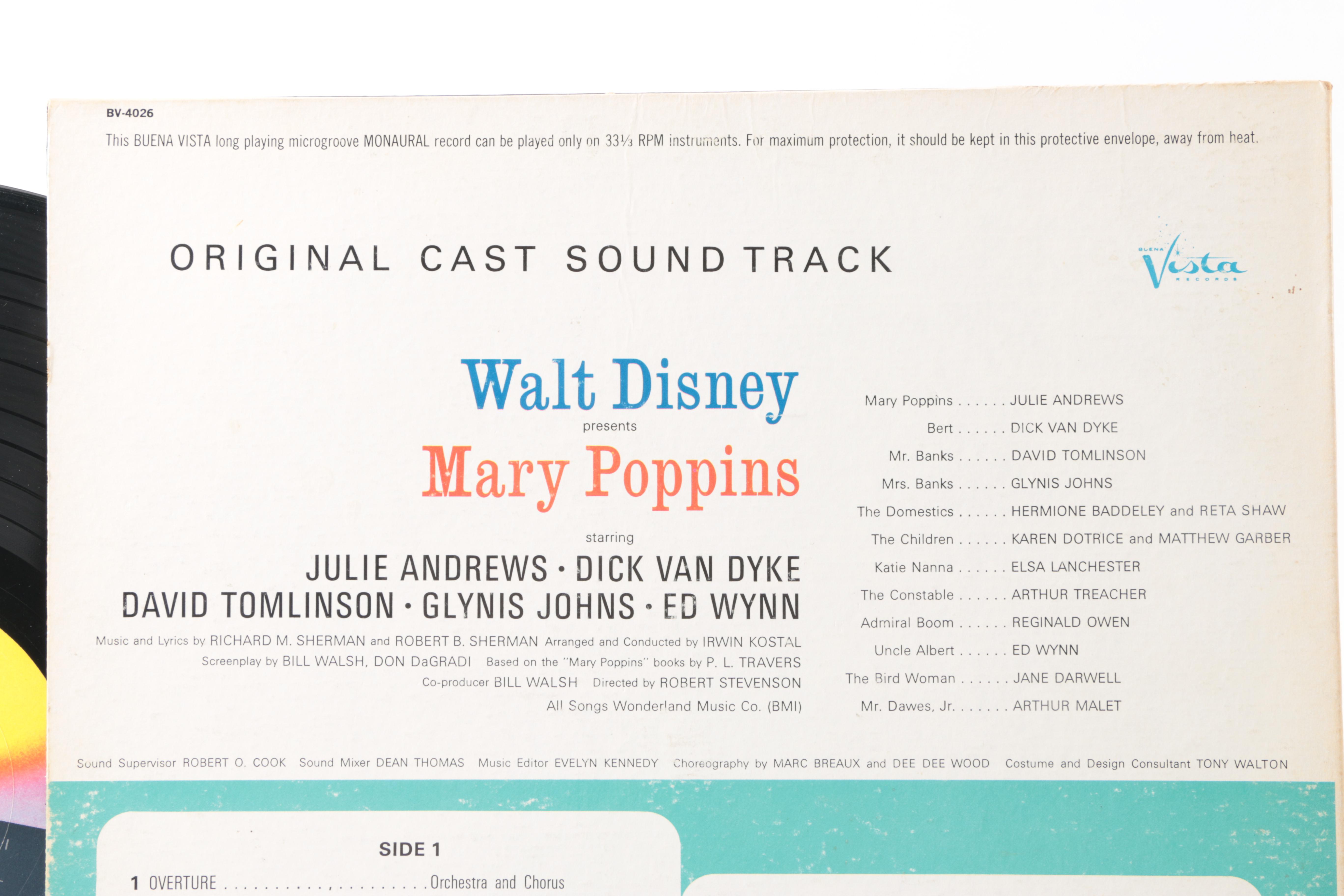 "Mary Poppins" and "Sound of Music" LPs