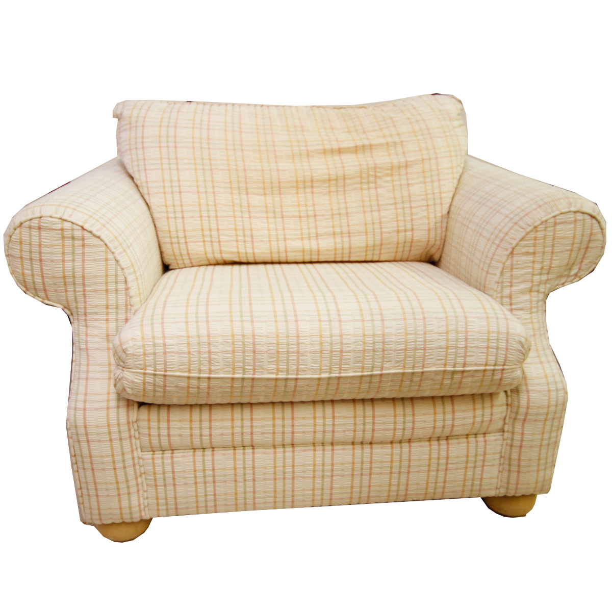 Cream Plaid Club Chair by Flexsteel