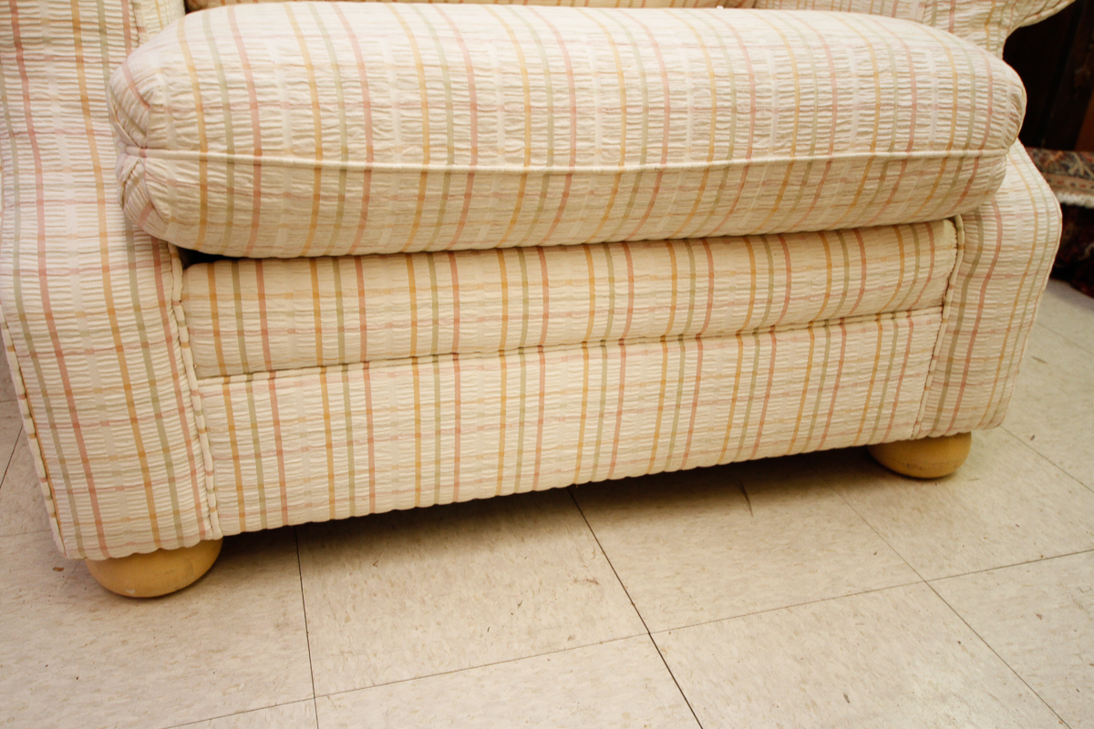 Cream Plaid Club Chair by Flexsteel