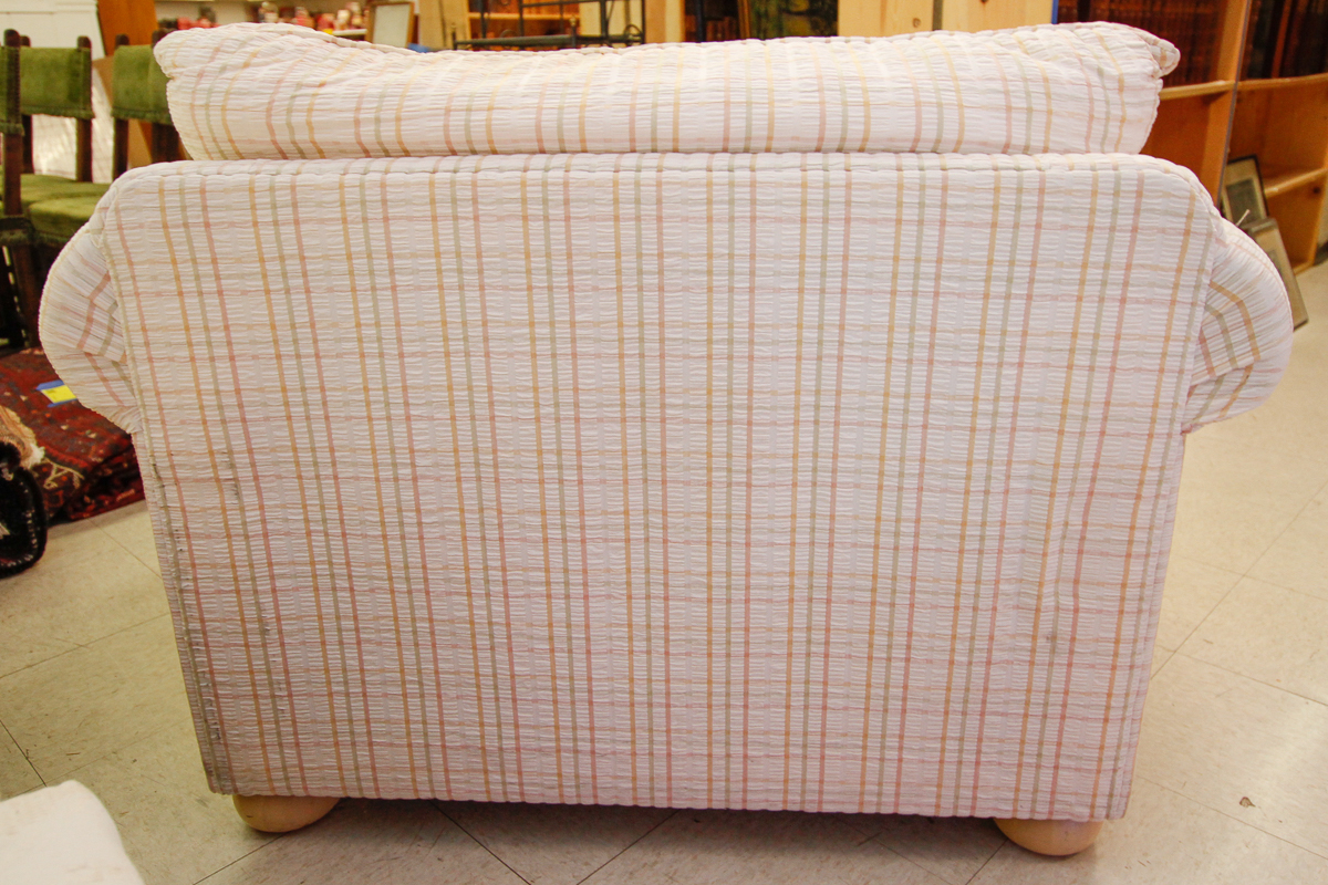 Cream Plaid Club Chair by Flexsteel