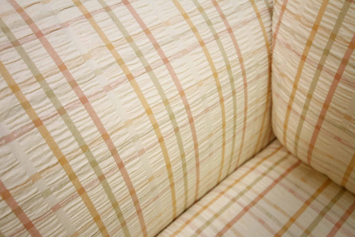 Cream Plaid Club Chair by Flexsteel