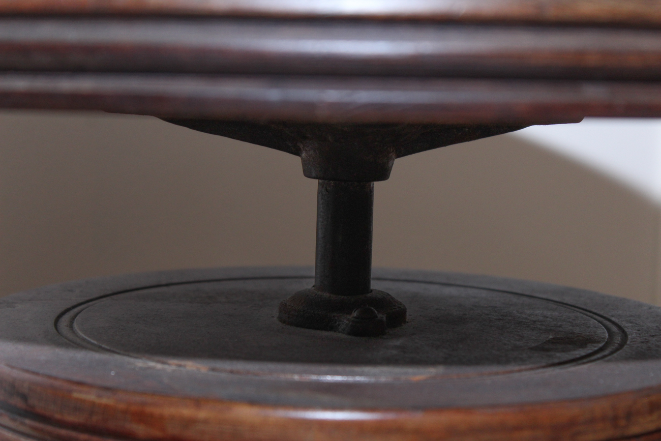 Antique A. Merriam Company Glass Ball and Claw Foot Piano Stool