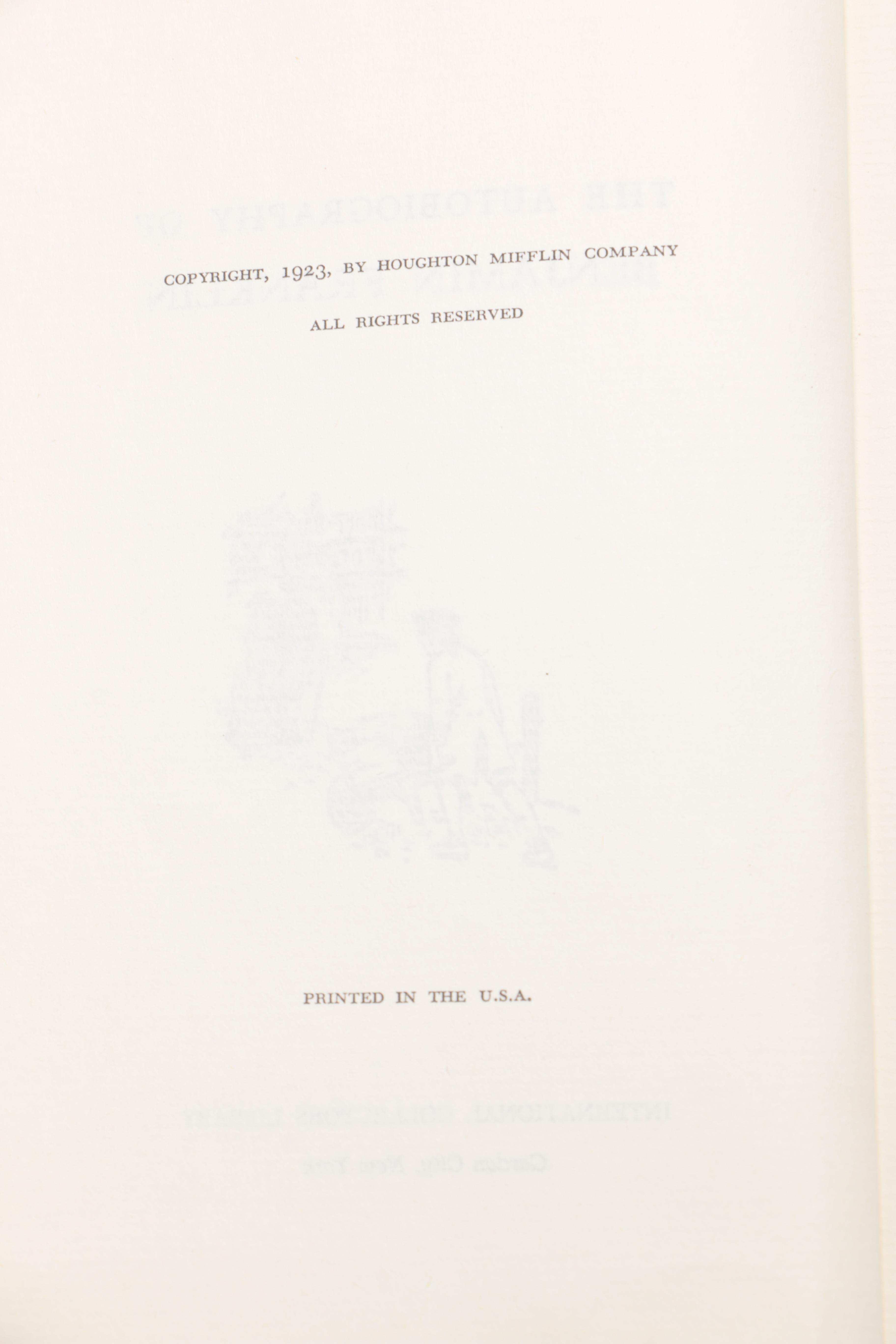 International Collectors Library "The Autobiography of Benjamin Franklin"