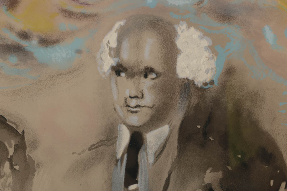 Salvador Dali Signed Limited Edition Lithograph on Paper "A Moment in History"