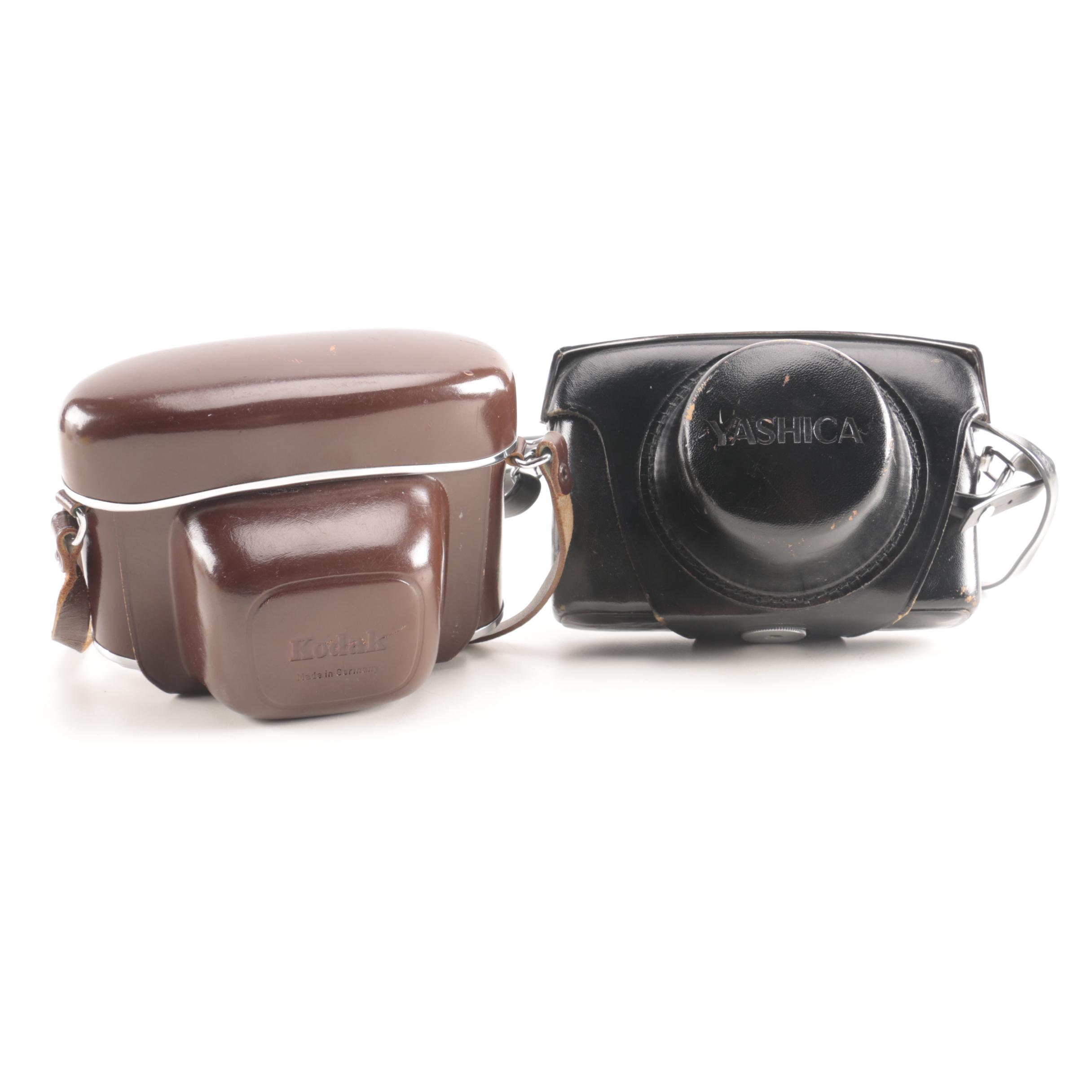 Vintage Kodak Retinette IB and Vintage Yaschica Minister II