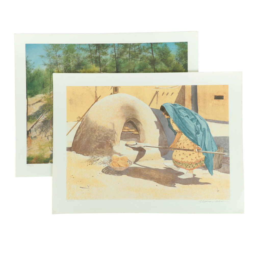 William Nelson Offset Lithographs on Paper "Cleft Rock" and More