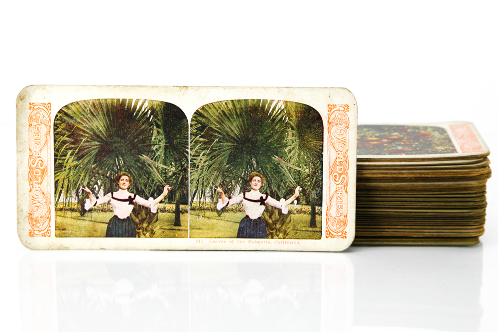 Antique Stereoscope with Slides