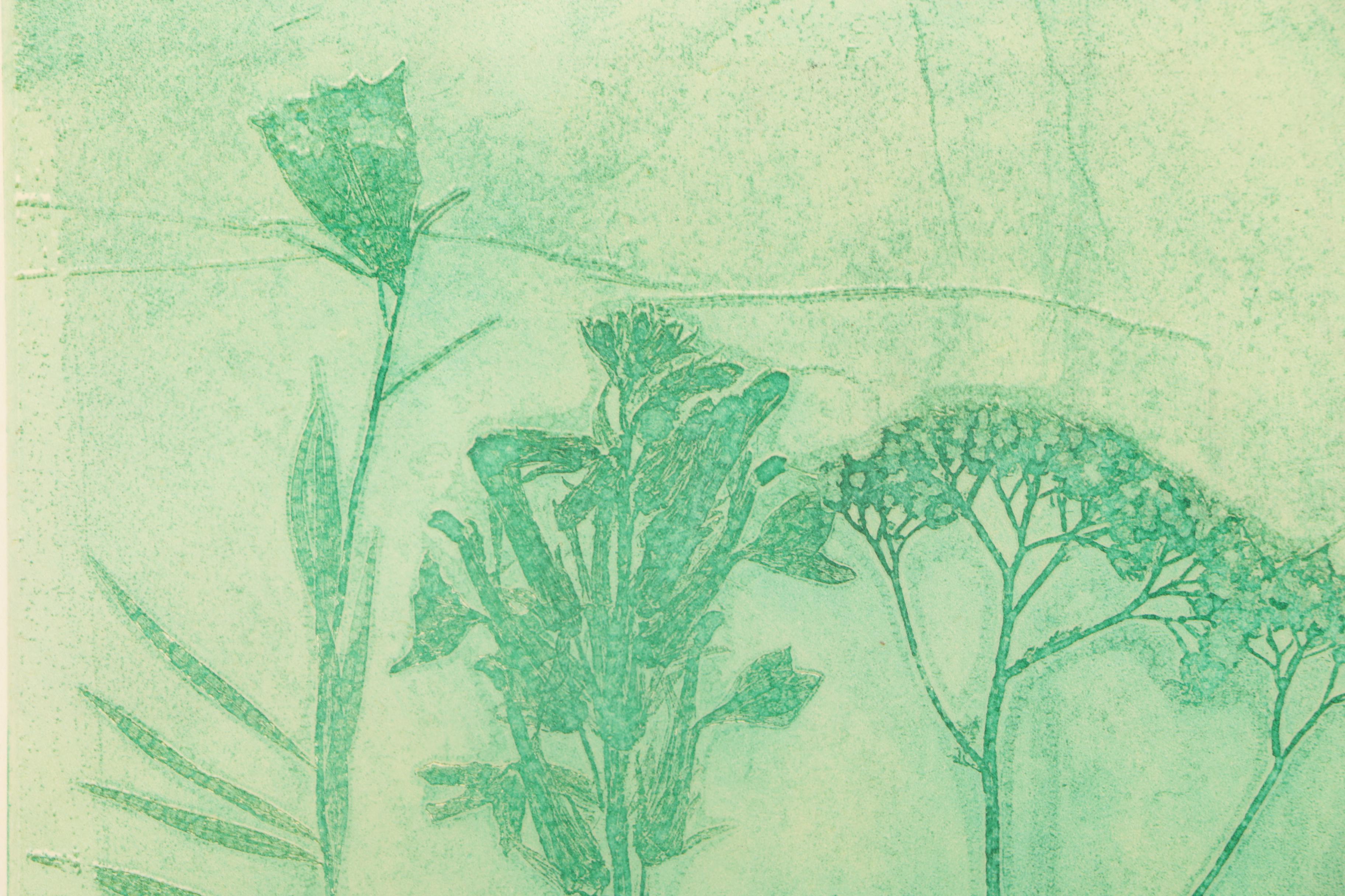 Eric L. Bellmann Intaglio Print "Spring Flowers"