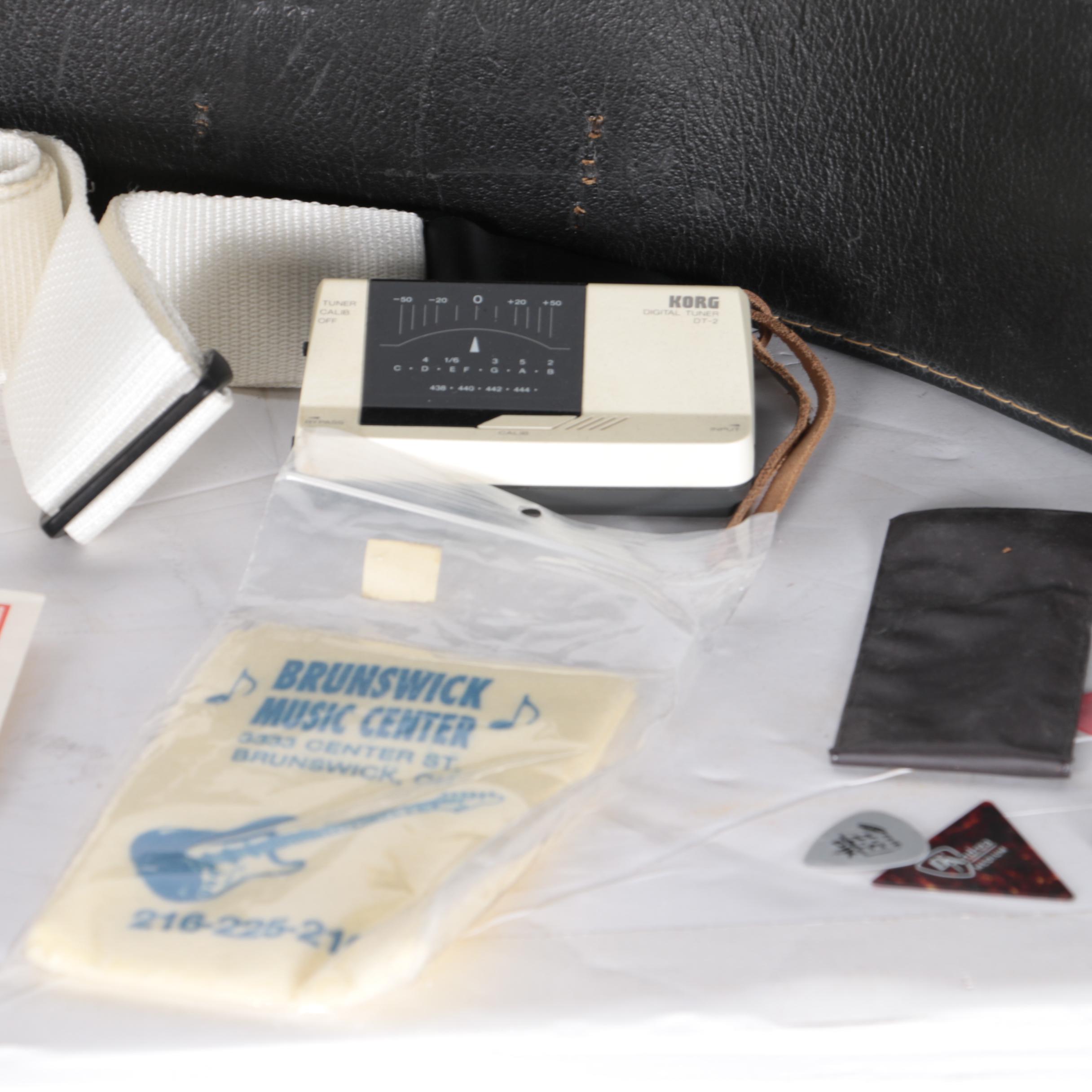 Vintage Carlos Dreadnought Style Acoustic Guitar and Accessories