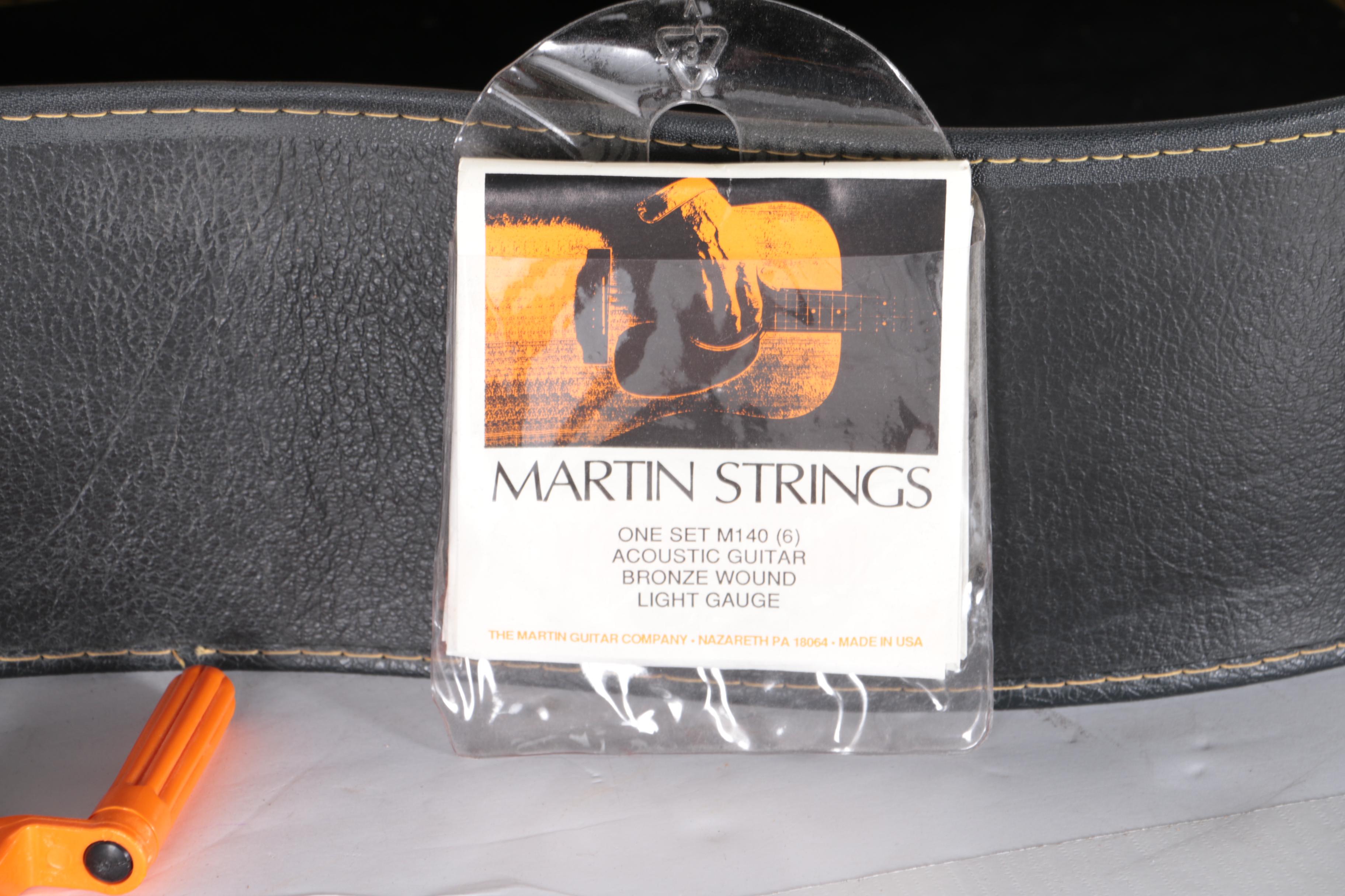 Vintage Carlos Dreadnought Style Acoustic Guitar and Accessories