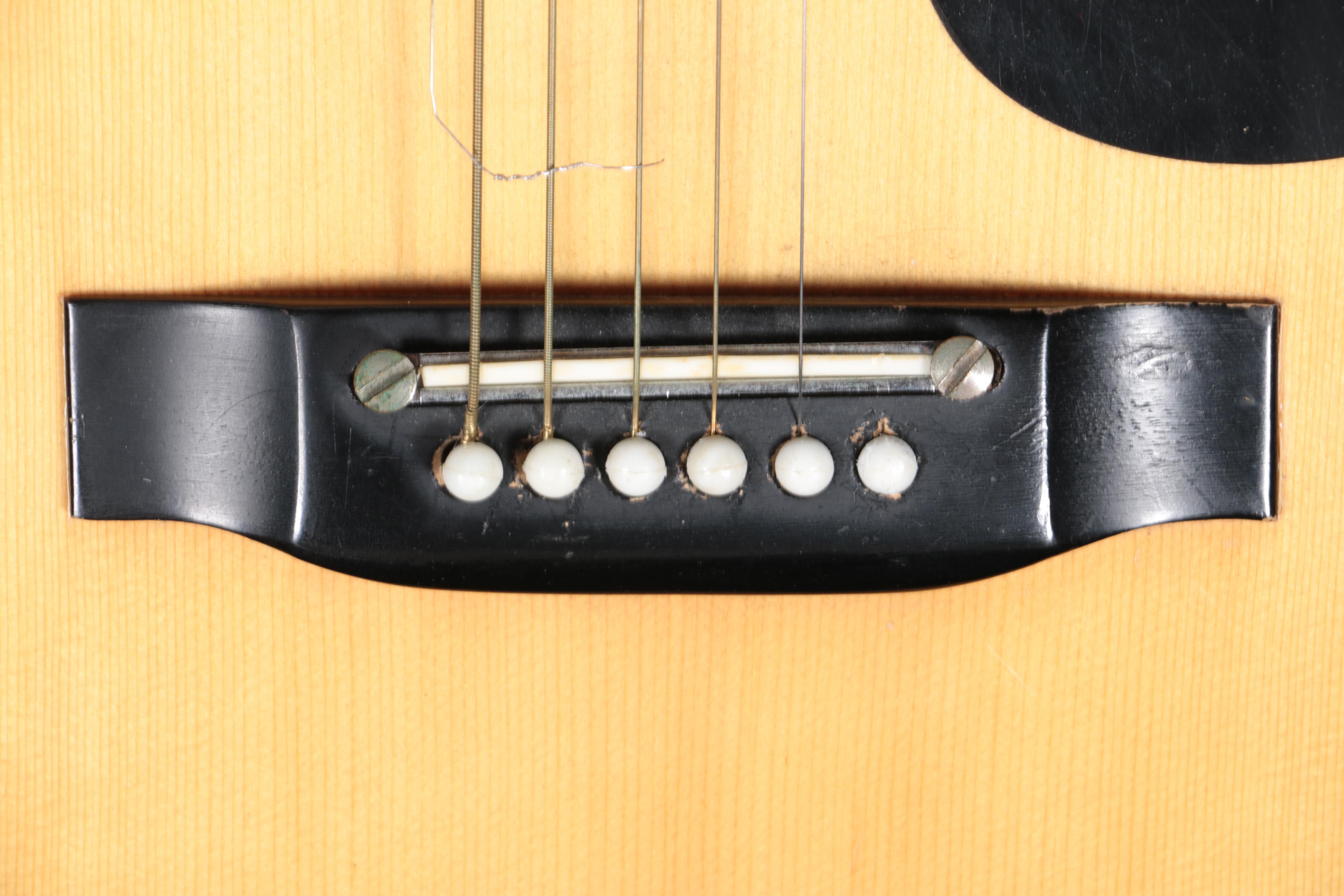 Vintage Carlos Dreadnought Style Acoustic Guitar and Accessories