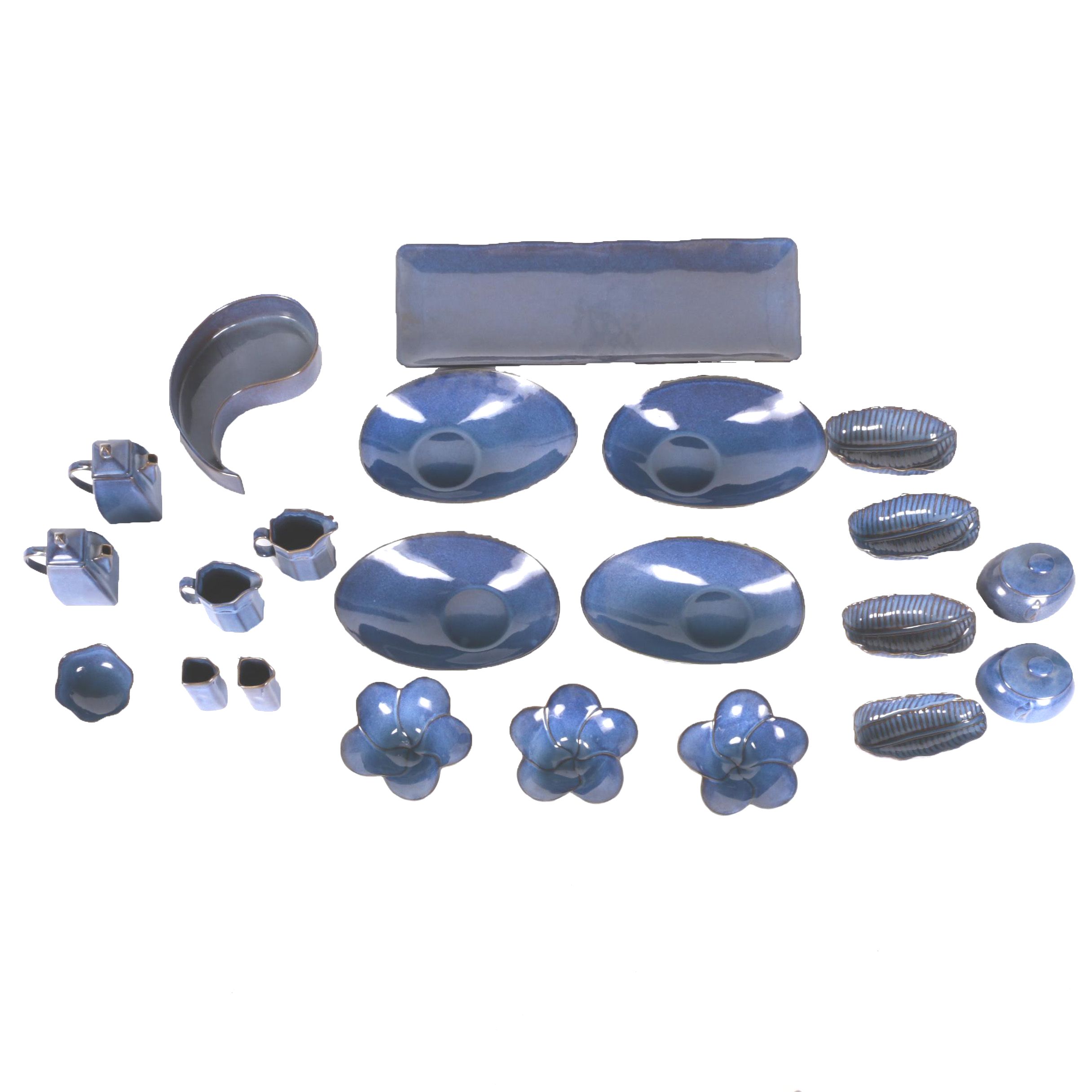 Modern Blue Ceramic Dinnerware