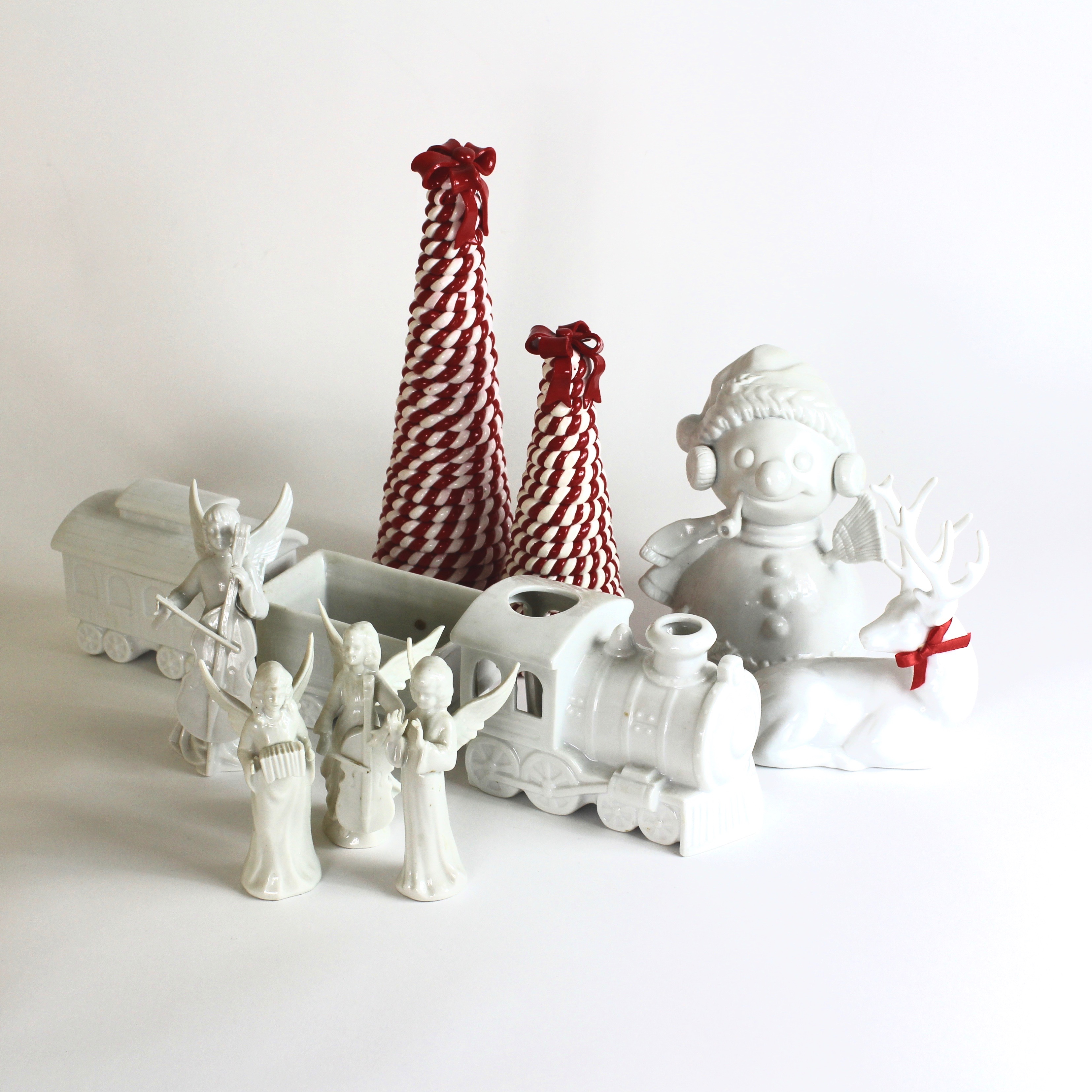 Dresden and Schmid White Musician Angels and Christmas Ceramic Decor