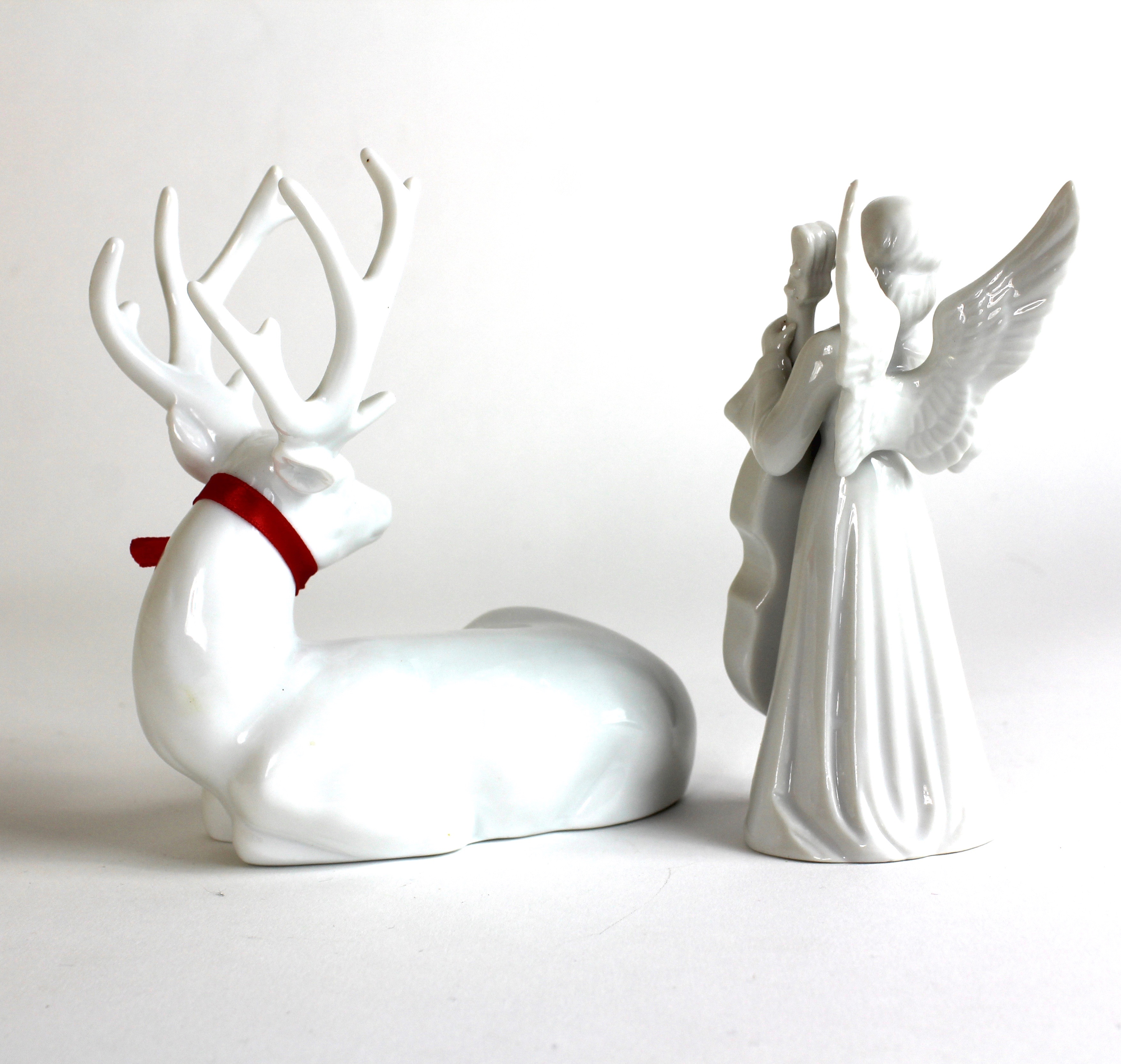 Dresden and Schmid White Musician Angels and Christmas Ceramic Decor