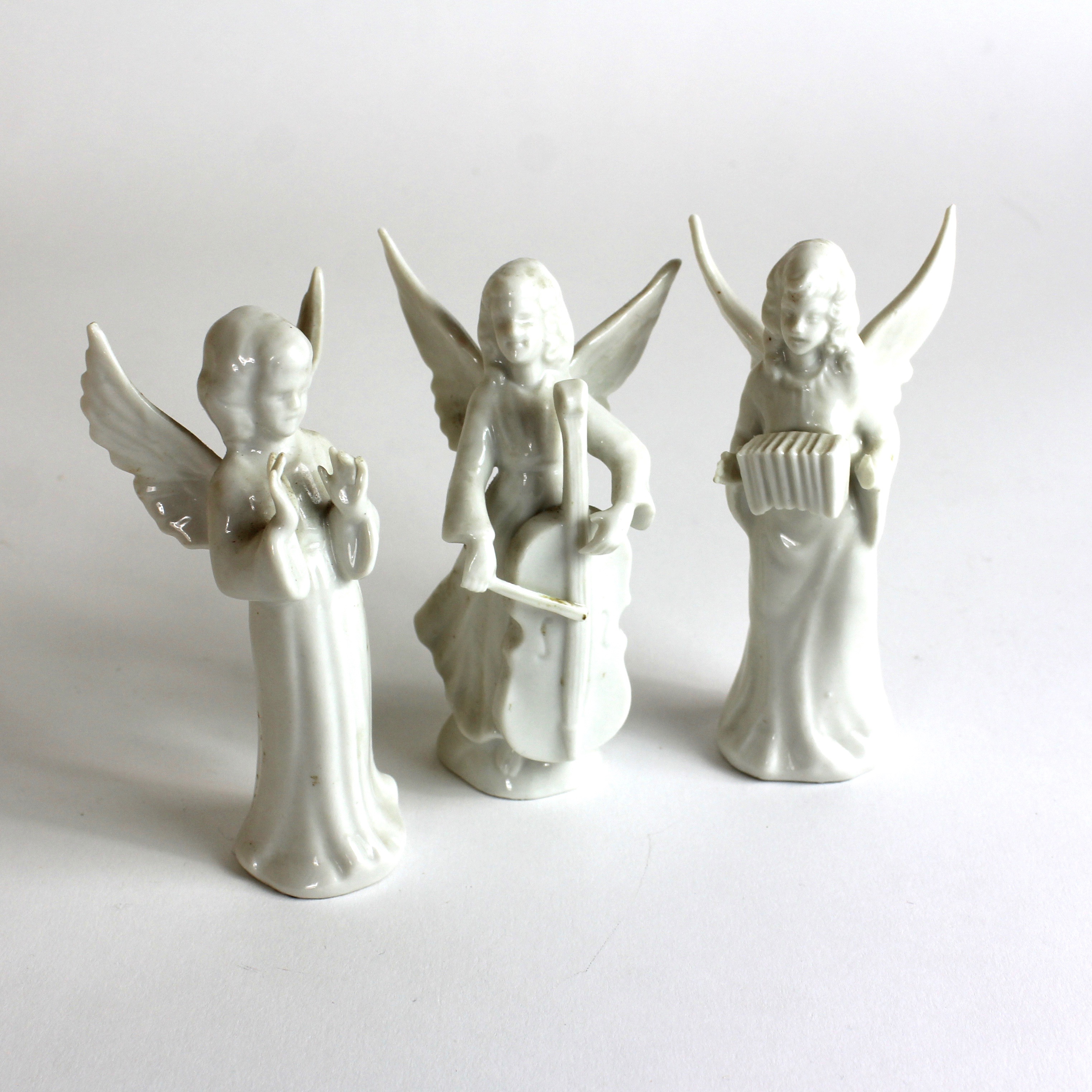 Dresden and Schmid White Musician Angels and Christmas Ceramic Decor