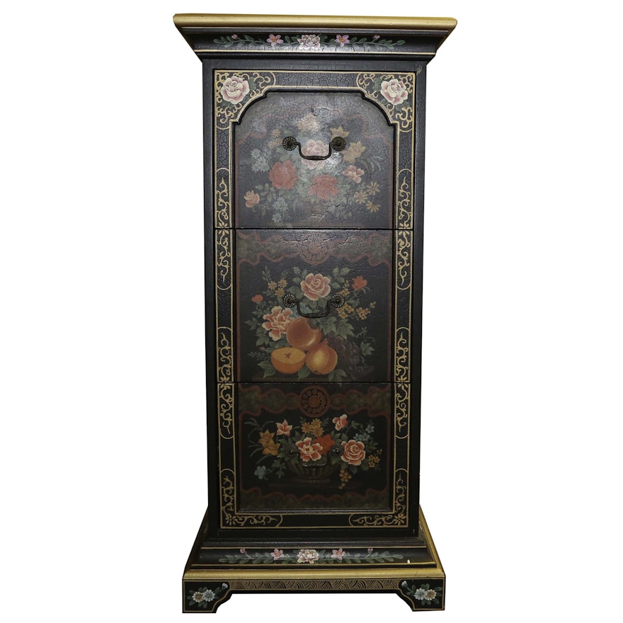 Hand Painted Chinoiserie Cabinet