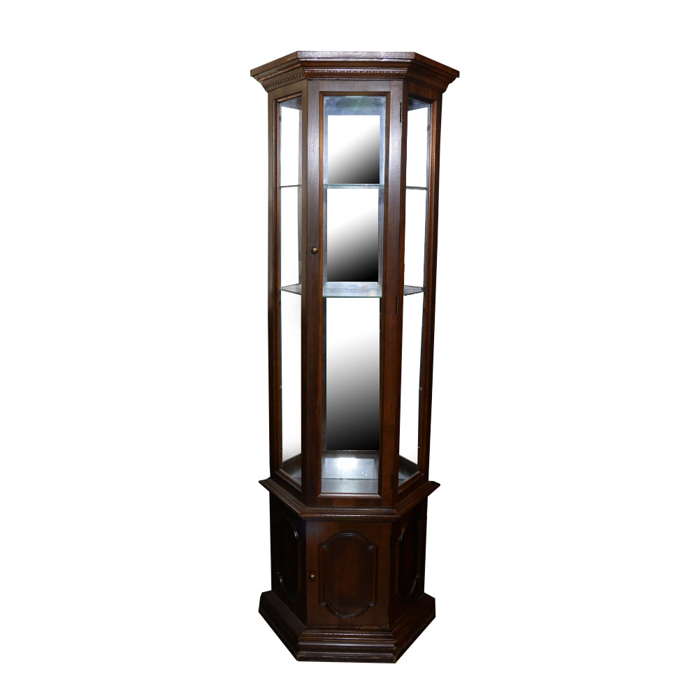 Cherry Corner Curio Cabinet