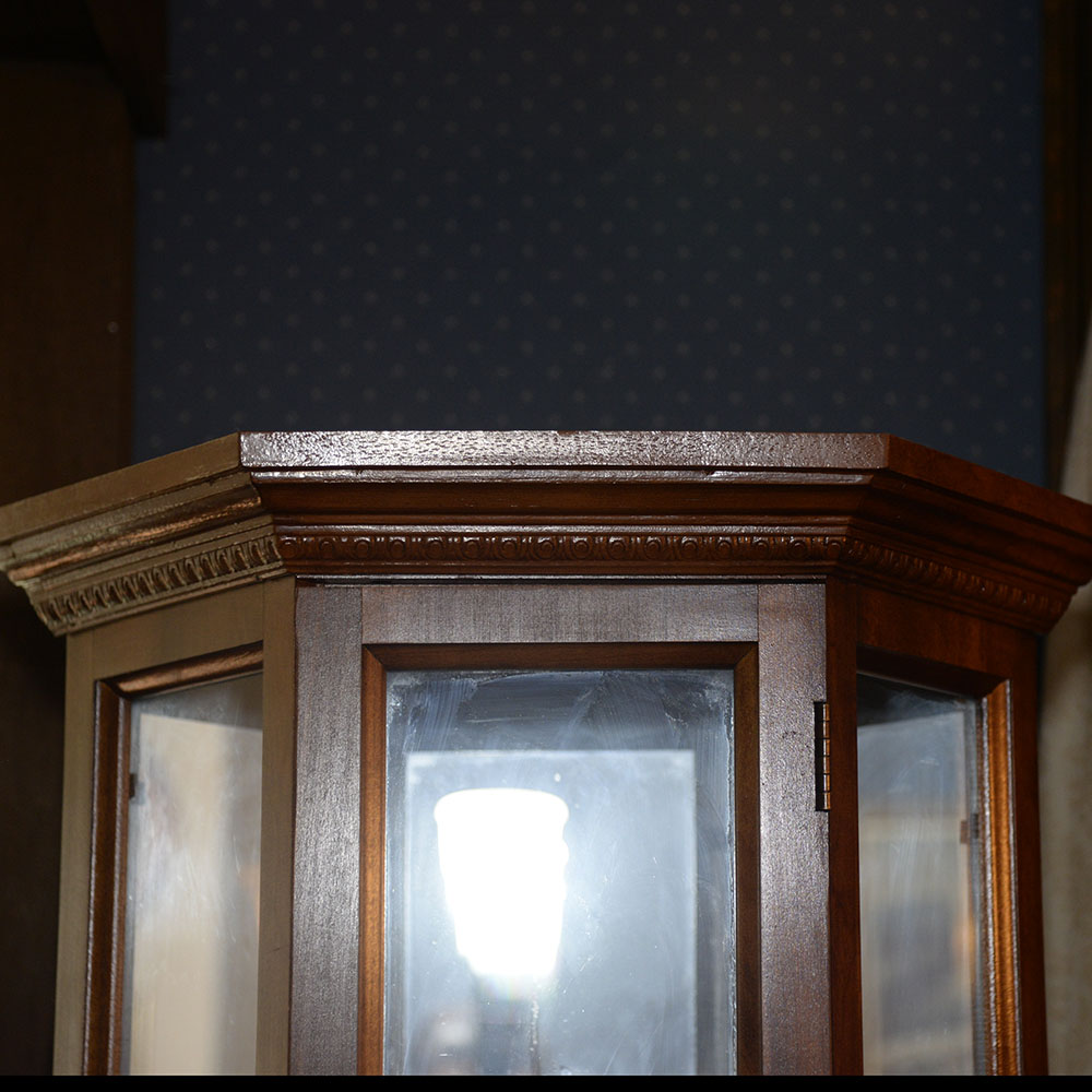 Cherry Corner Curio Cabinet