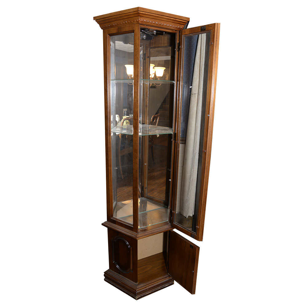 Cherry Corner Curio Cabinet