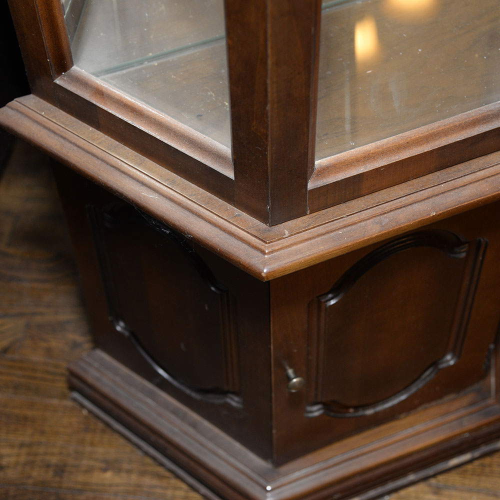 Cherry Corner Curio Cabinet
