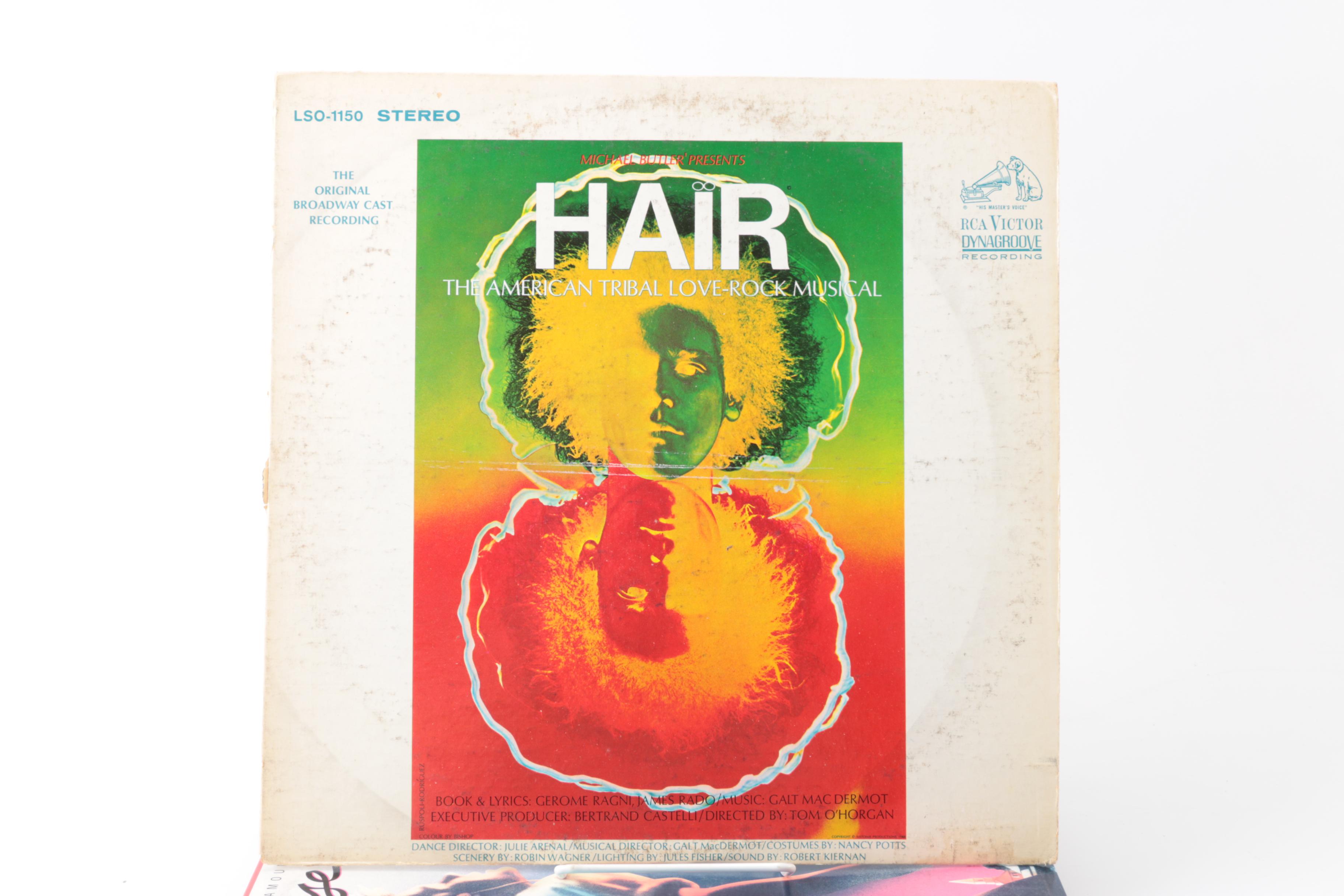 Vinyl Soundtrack Albums Including "Hair" and "Footloose"