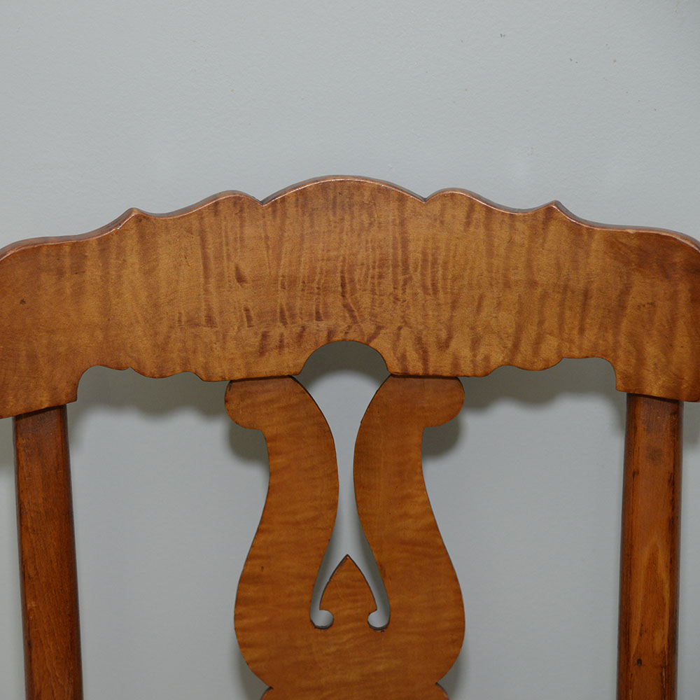 Pair of Caned Maple Side Chairs