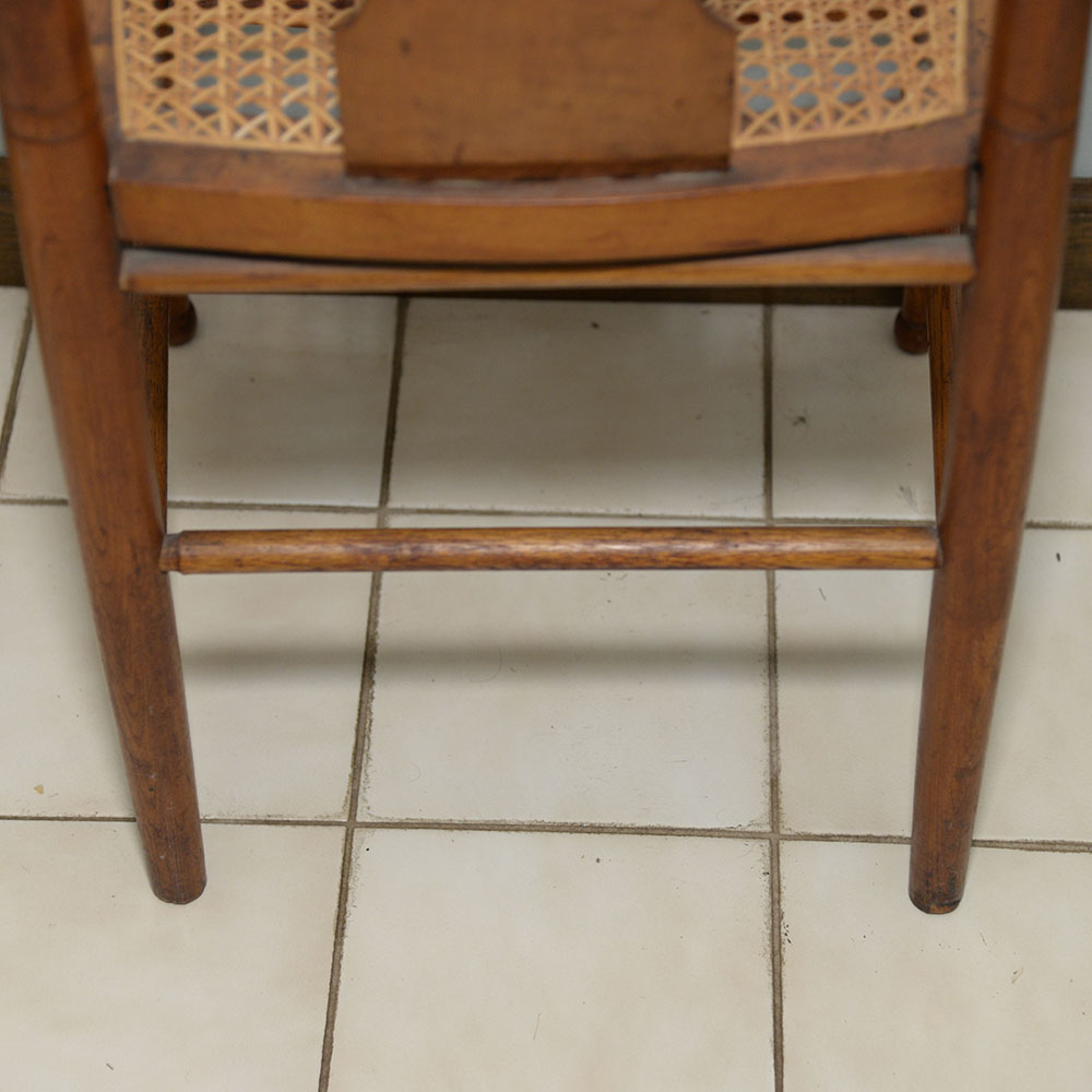 Pair of Caned Maple Side Chairs