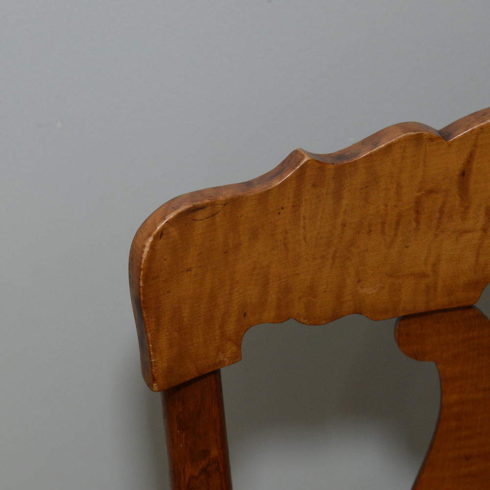 Pair of Caned Maple Side Chairs