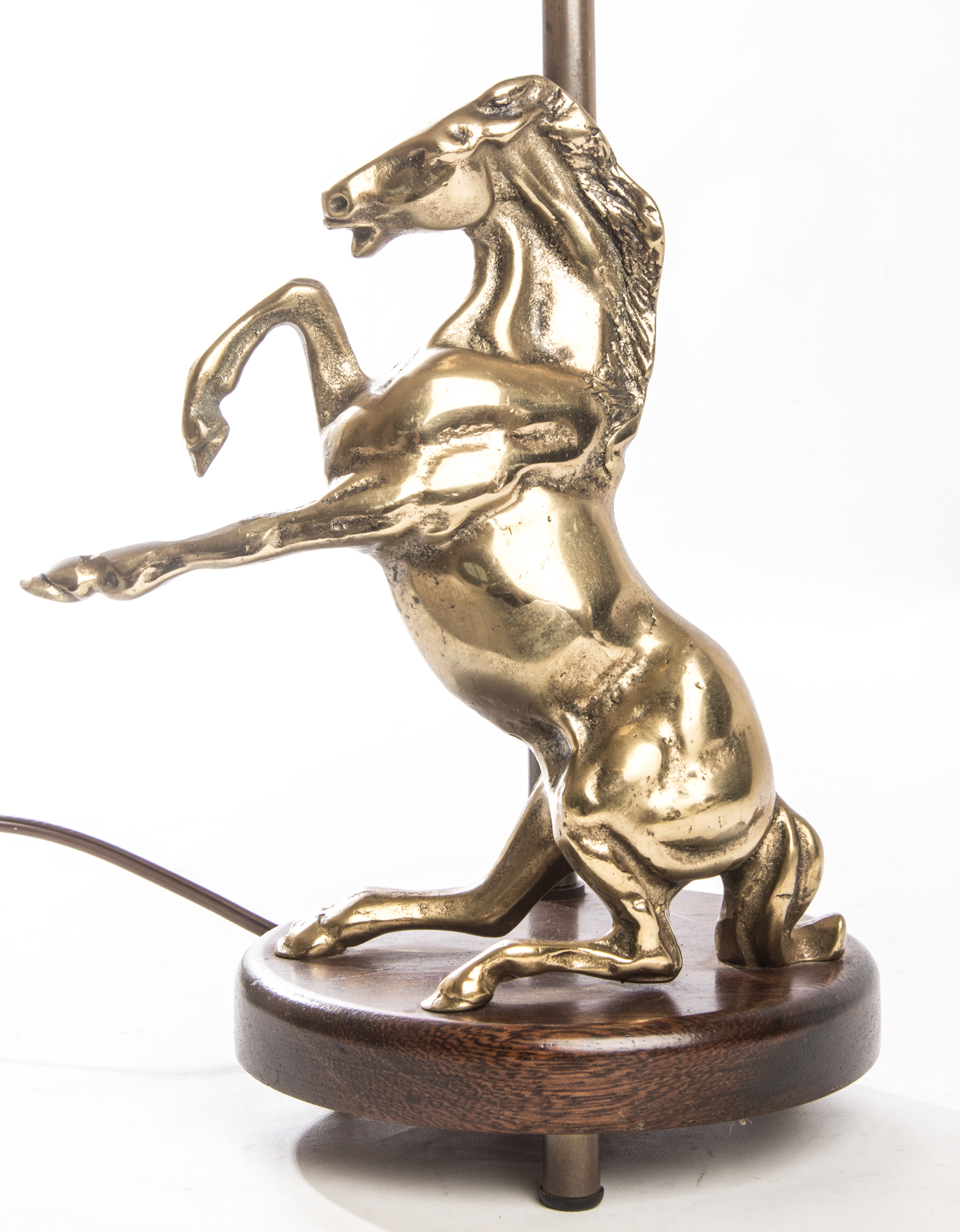 Vintage Solid Brass Horse Lamp
