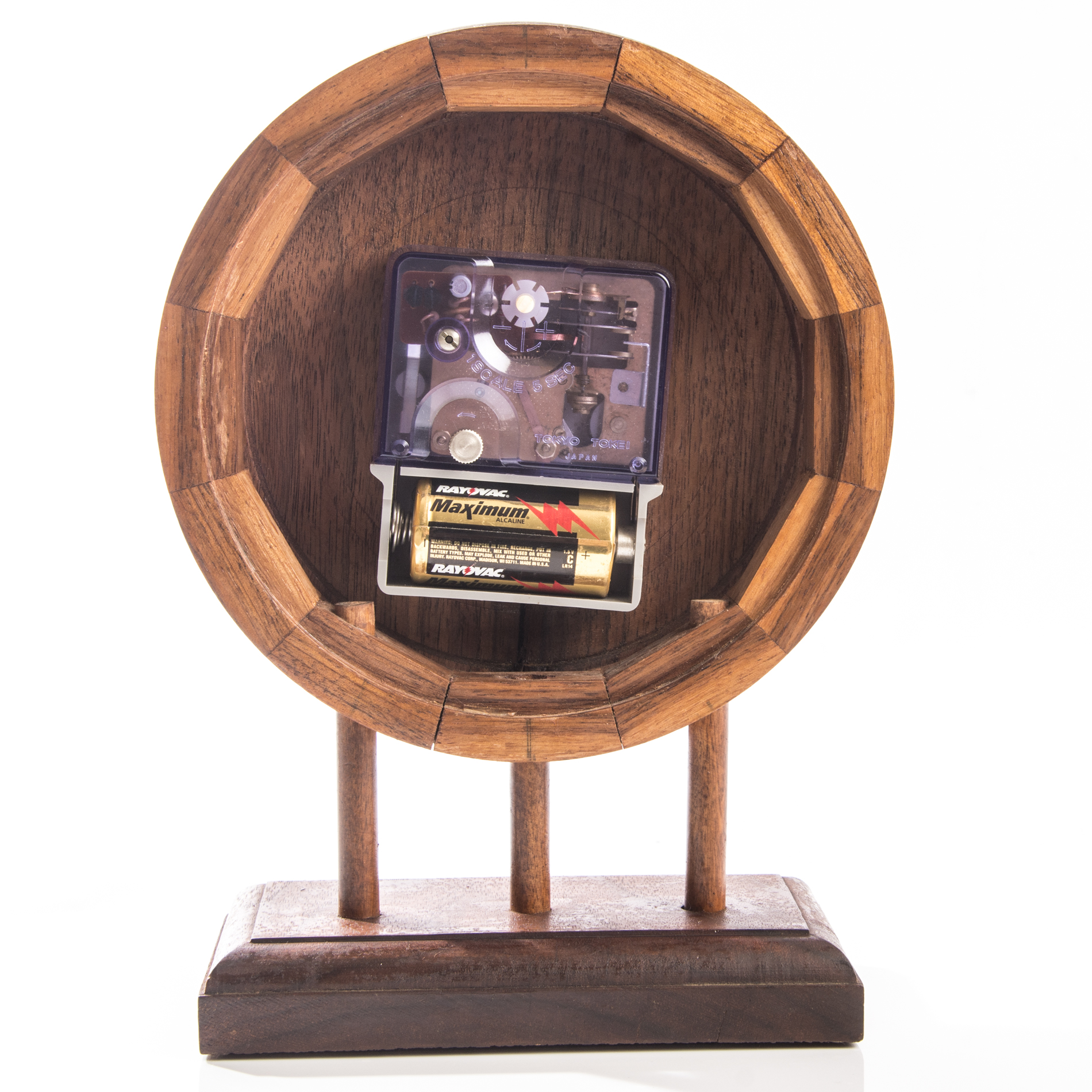 Mid Century Modern Teak Desk Clock