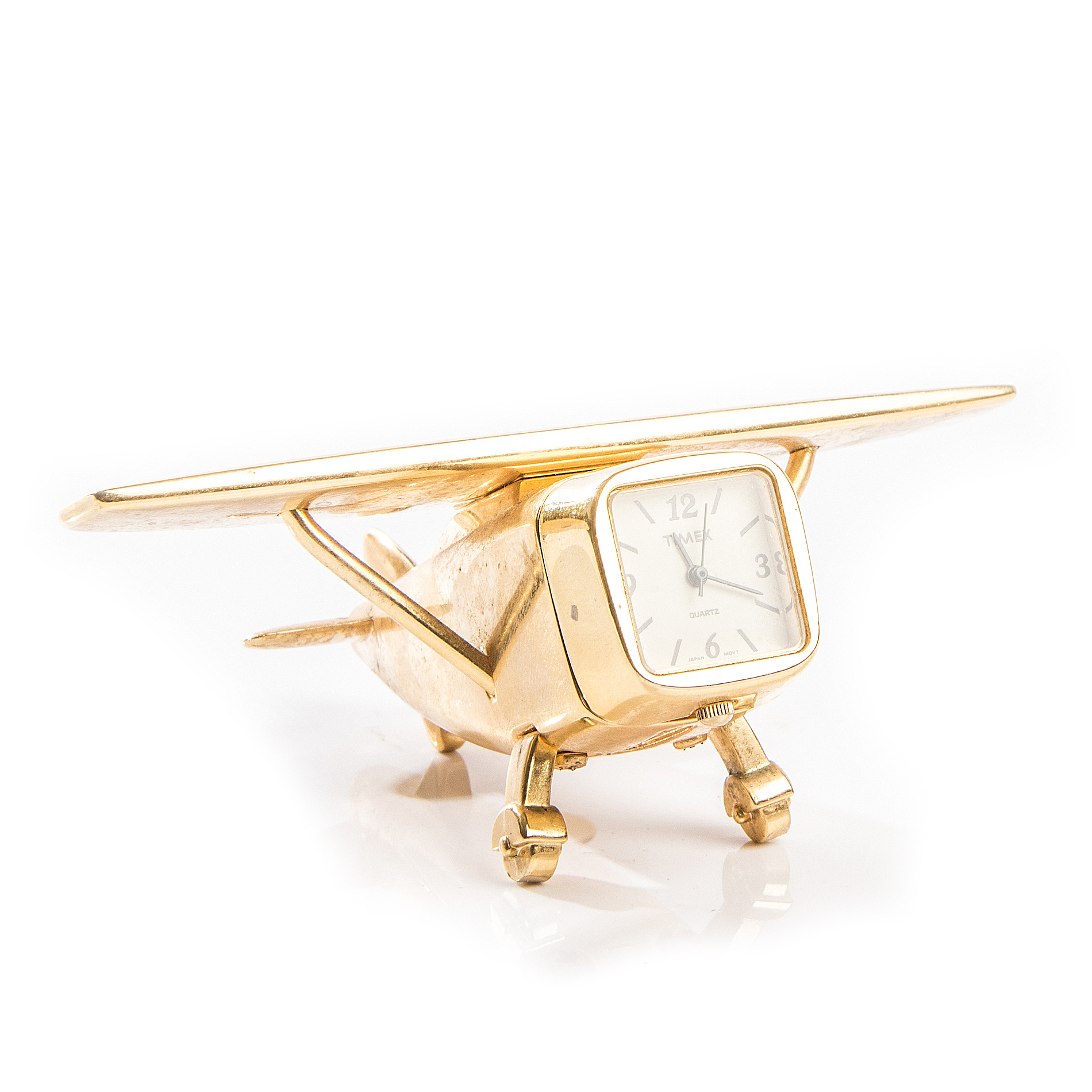 Vintage Monoplane Figural Clock by Timex