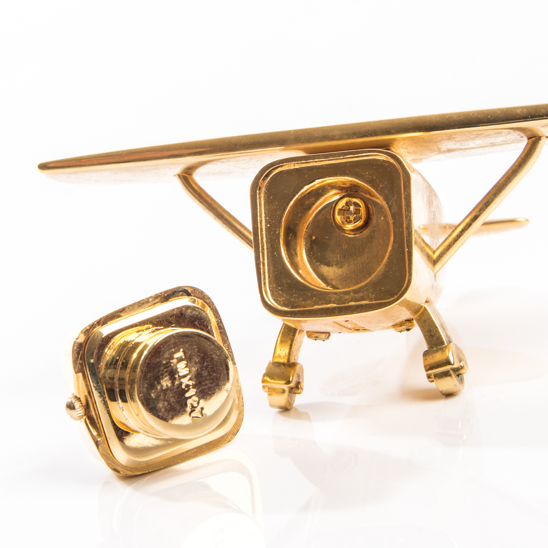 Vintage Monoplane Figural Clock by Timex