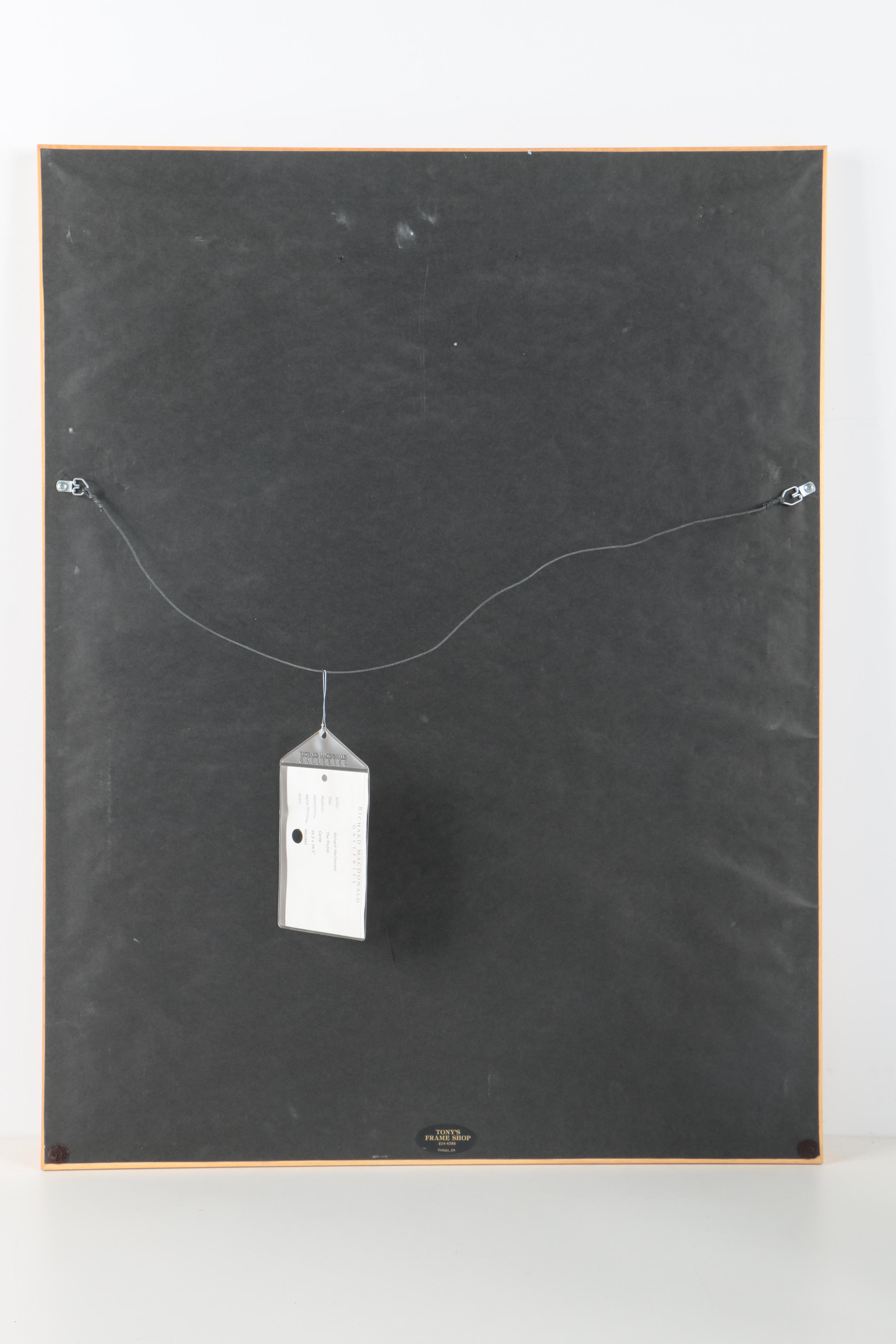 Richard MacDonald Conte Crayon Drawing "The Flutist"