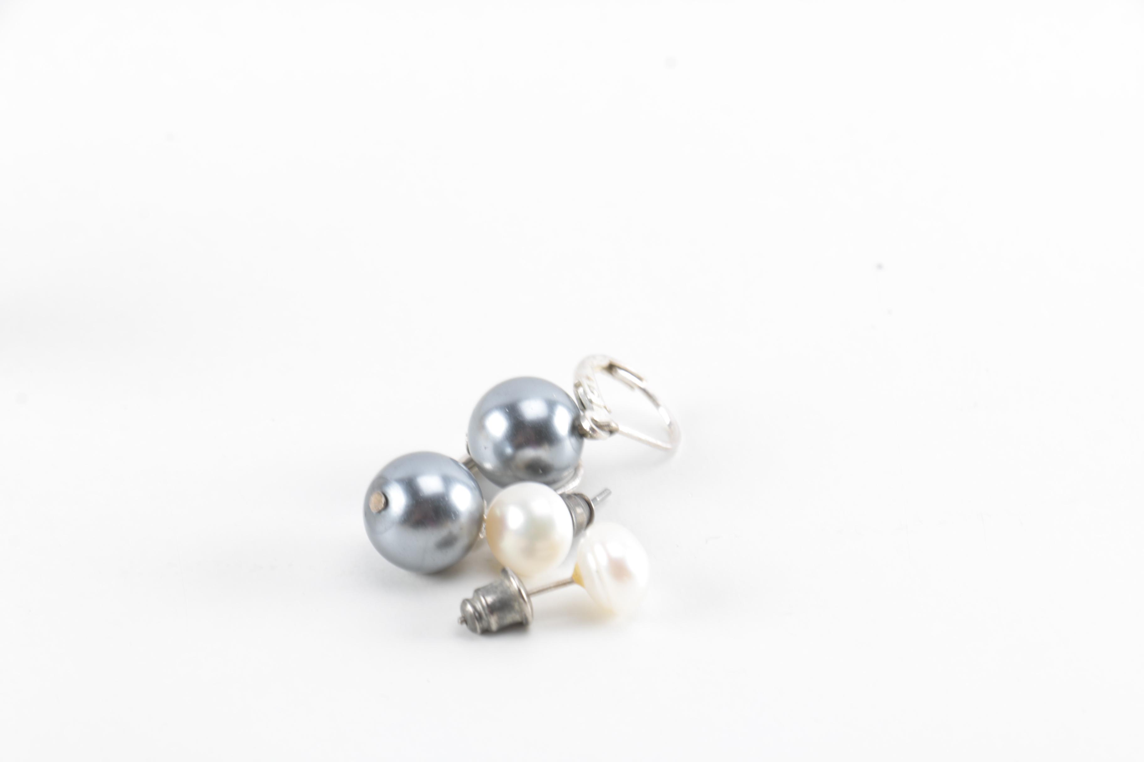 Costume Jewelry Including Faux Pearls, Cultured Pearls, and Rhinestone Accents