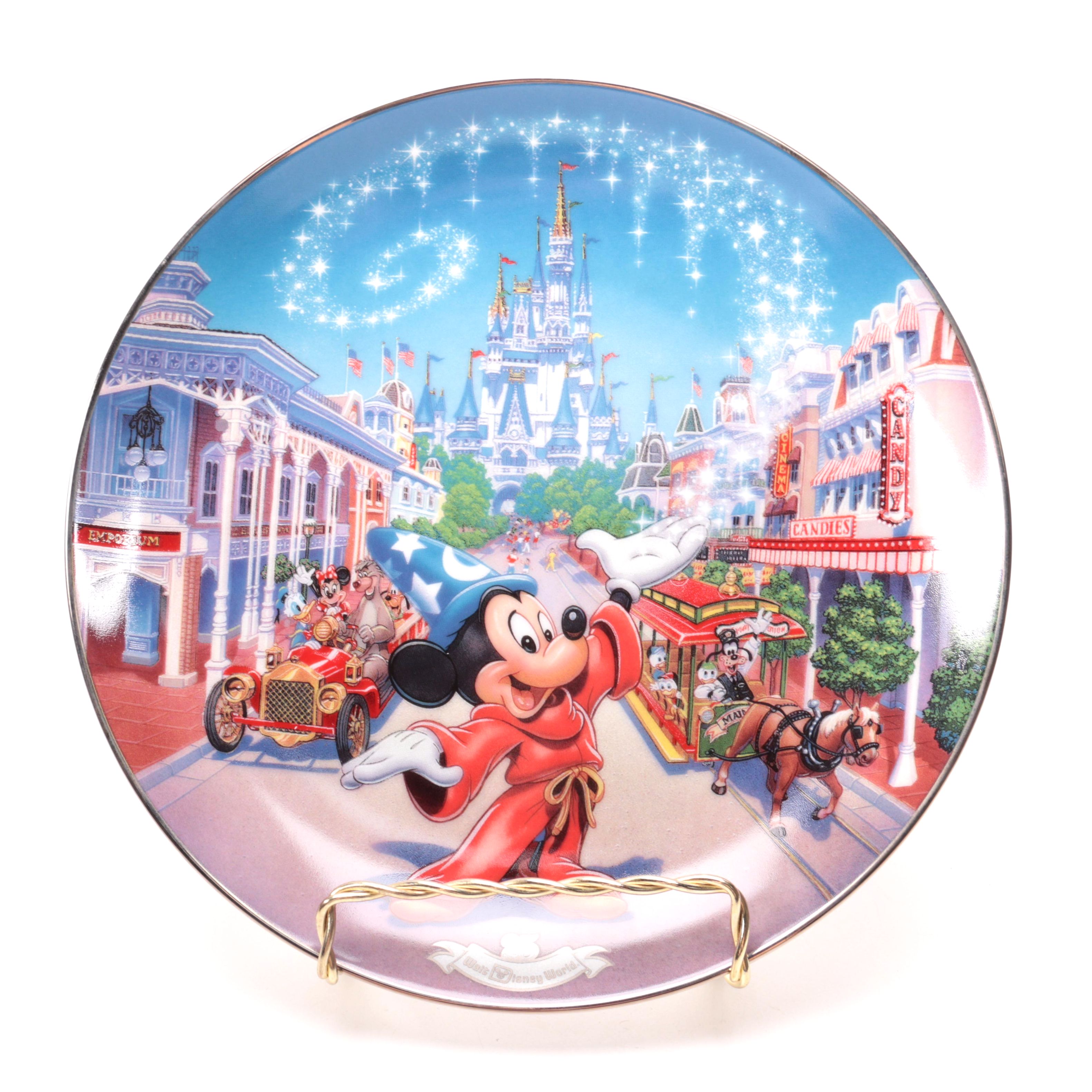 Walt Disney World 25th Anniversary "Main Street, USA" Commemorative Plate