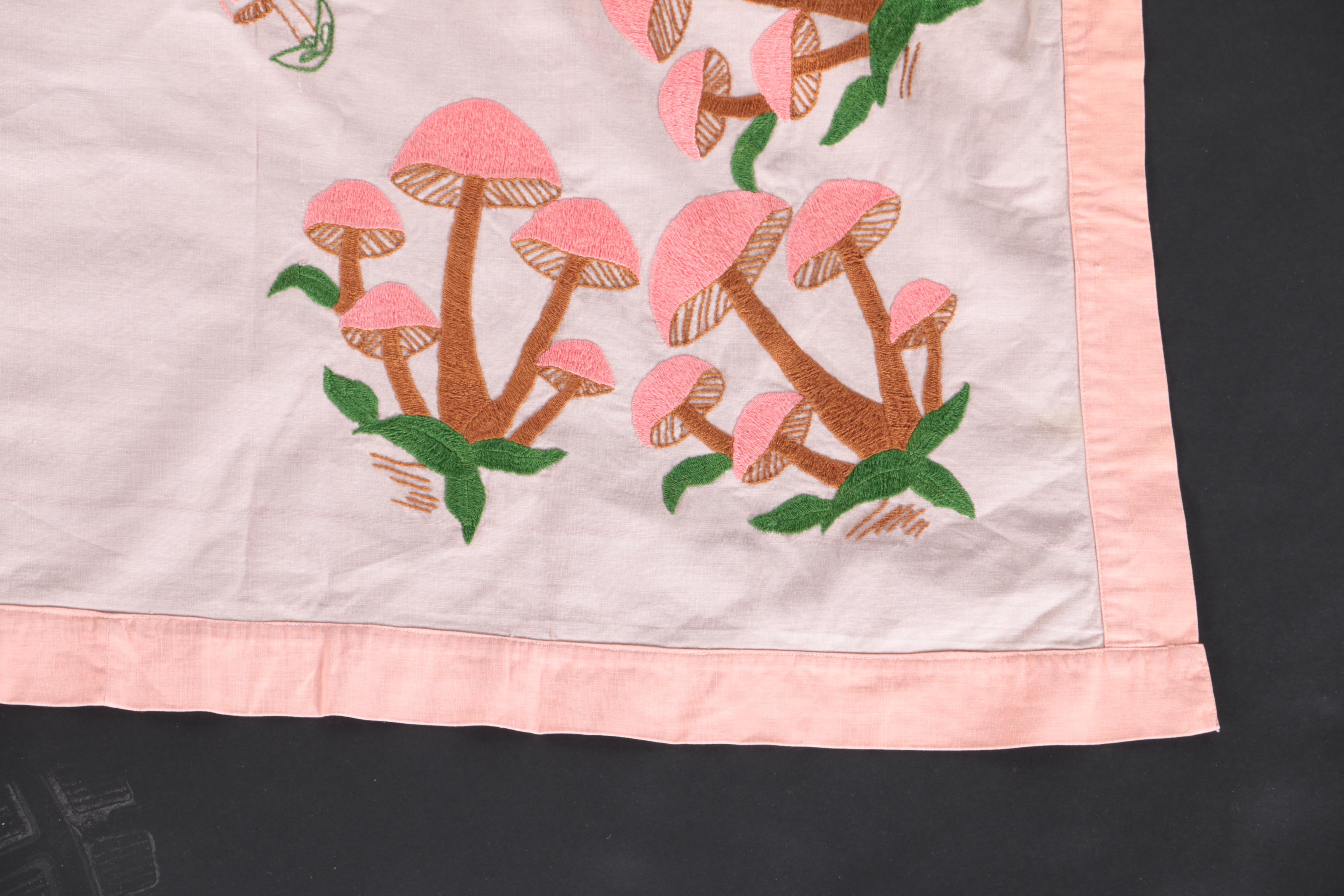 Vintage Mushroom Tablecloth and Napkins