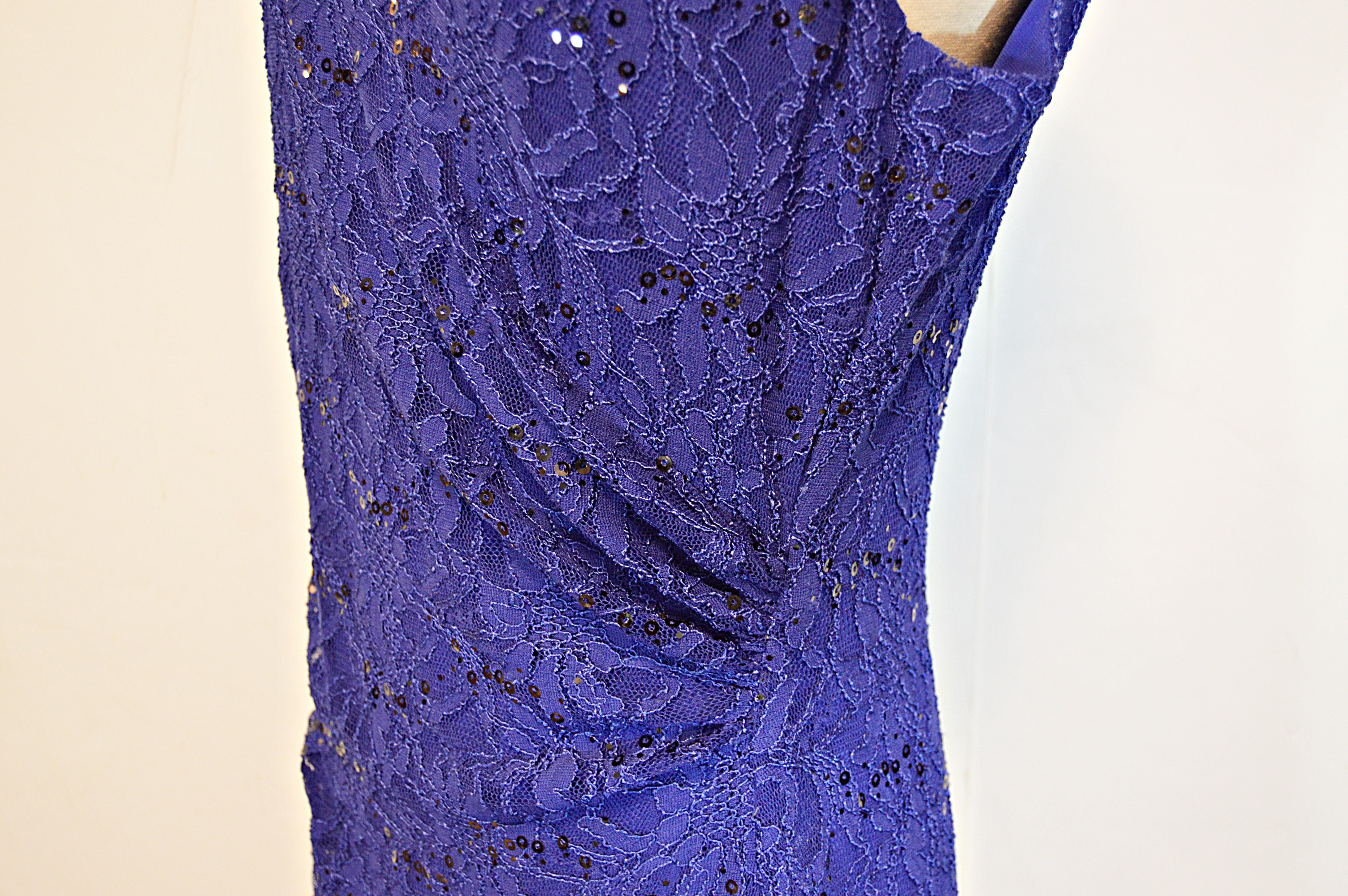 Ralph Lauren Green Label Blue Lace Cocktail Dress, 14P, New w/Tag
