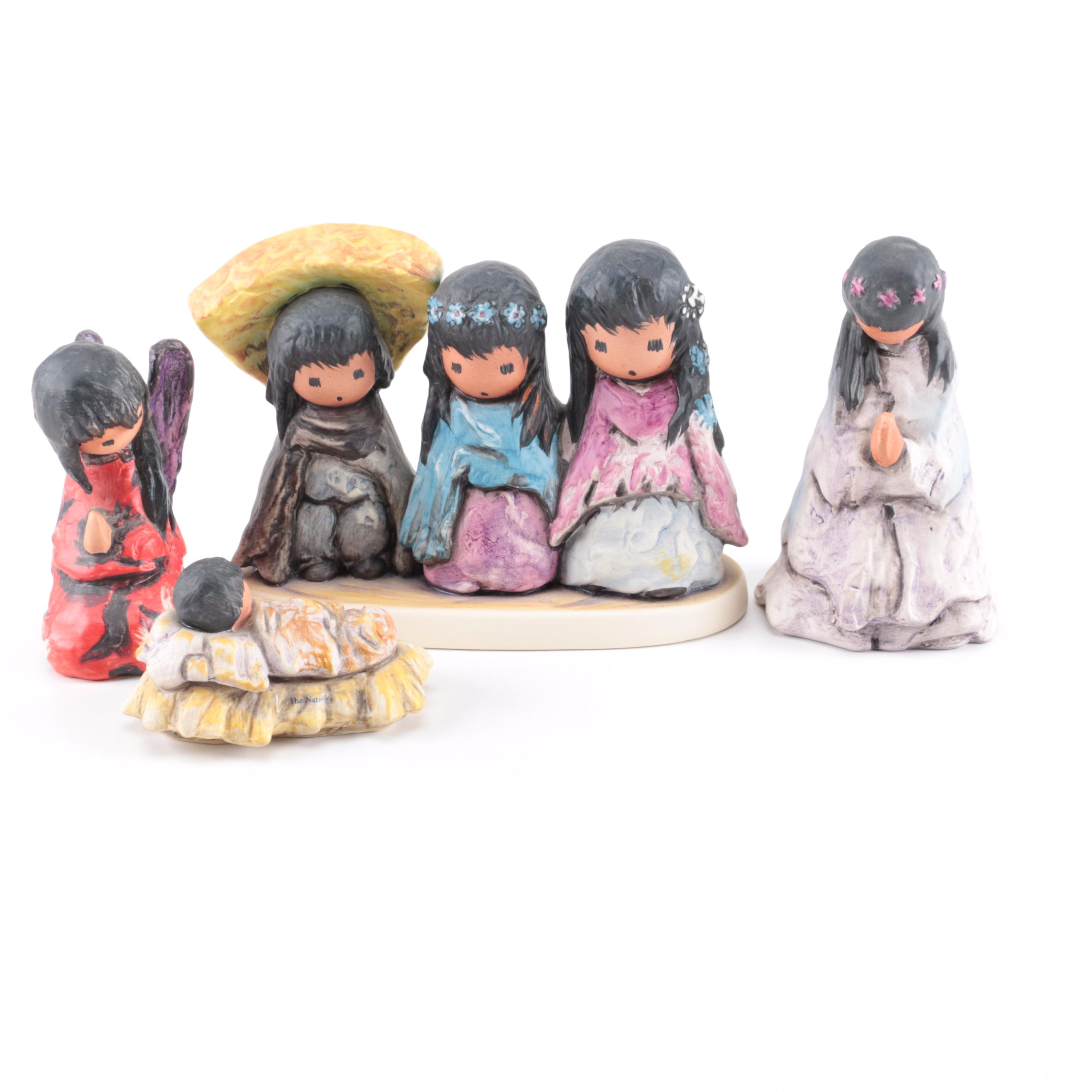 Goebel DeGrazia Porcelain Nativity Figures