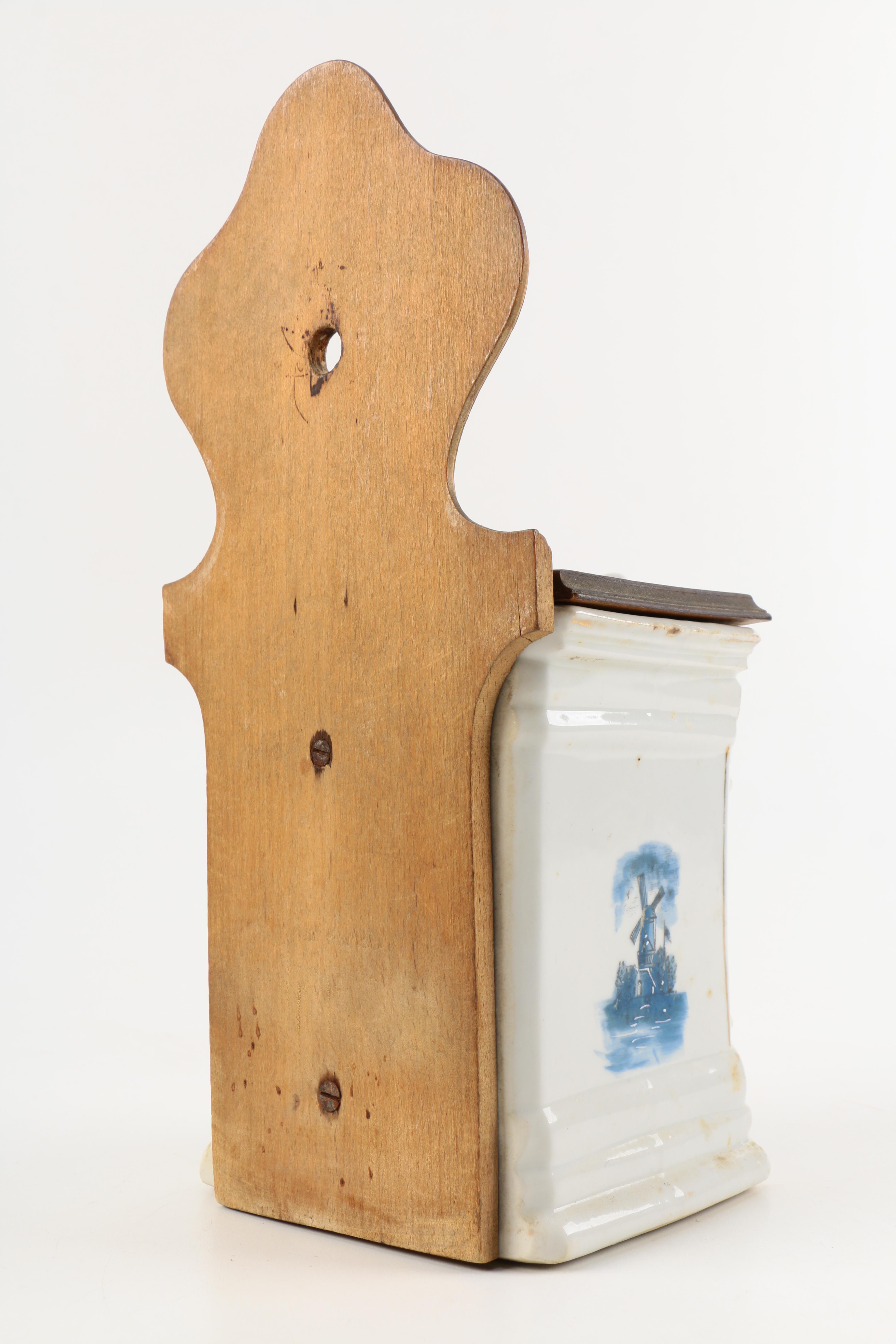 Vintage German Ceramic Salt Box