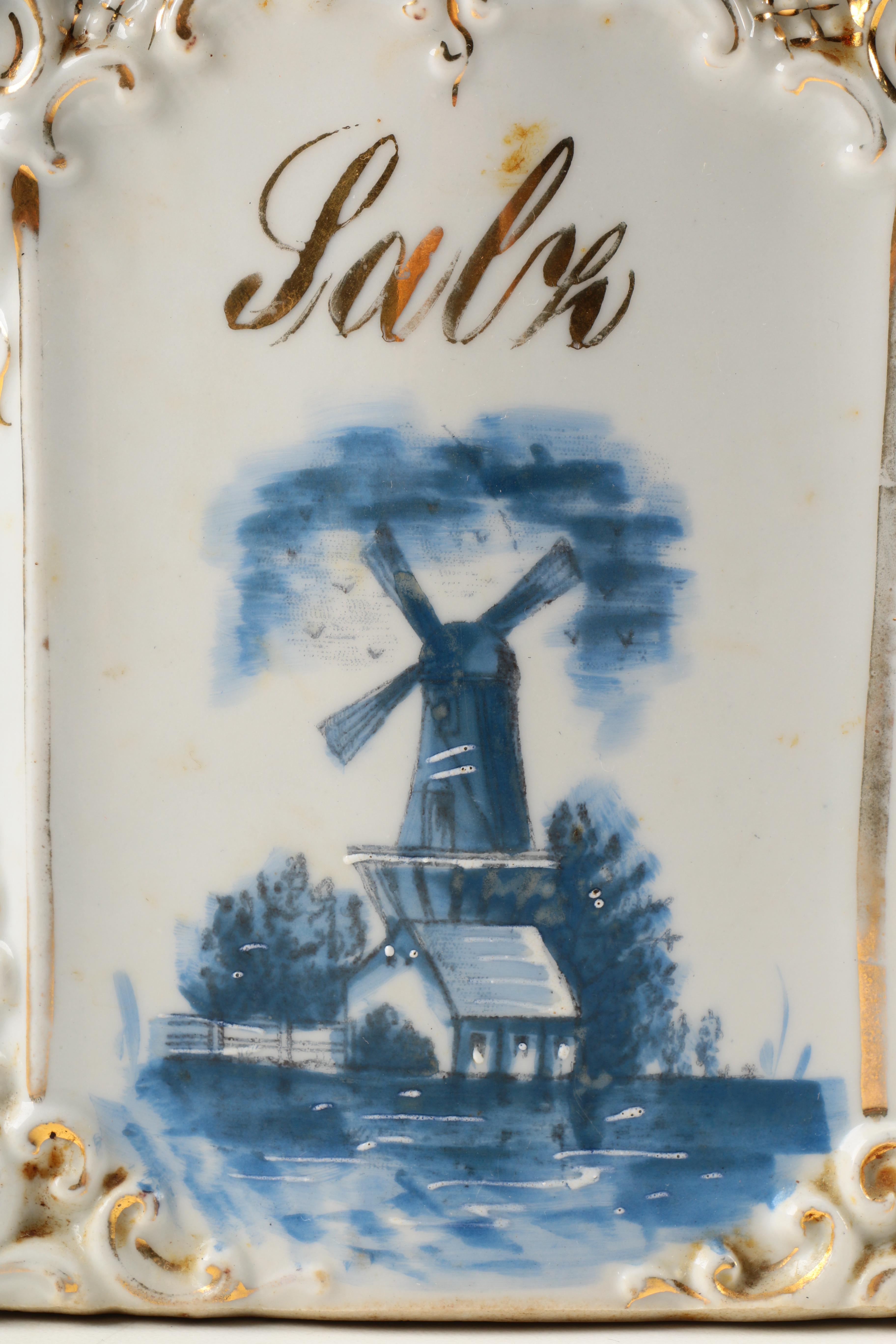 Vintage German Ceramic Salt Box