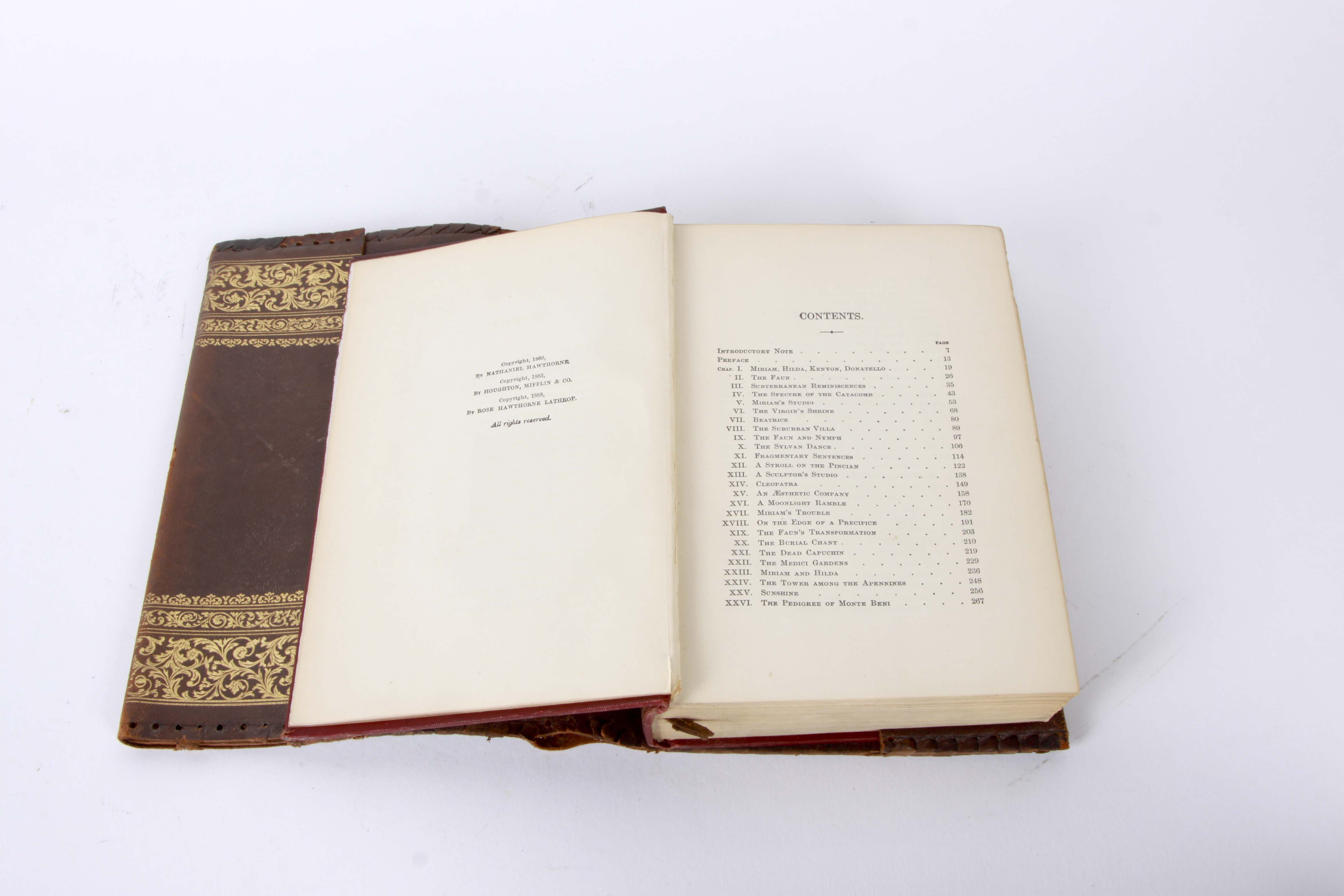 Antiquarian Copy of Nathanial Hawthorne's "The Marble Faun"