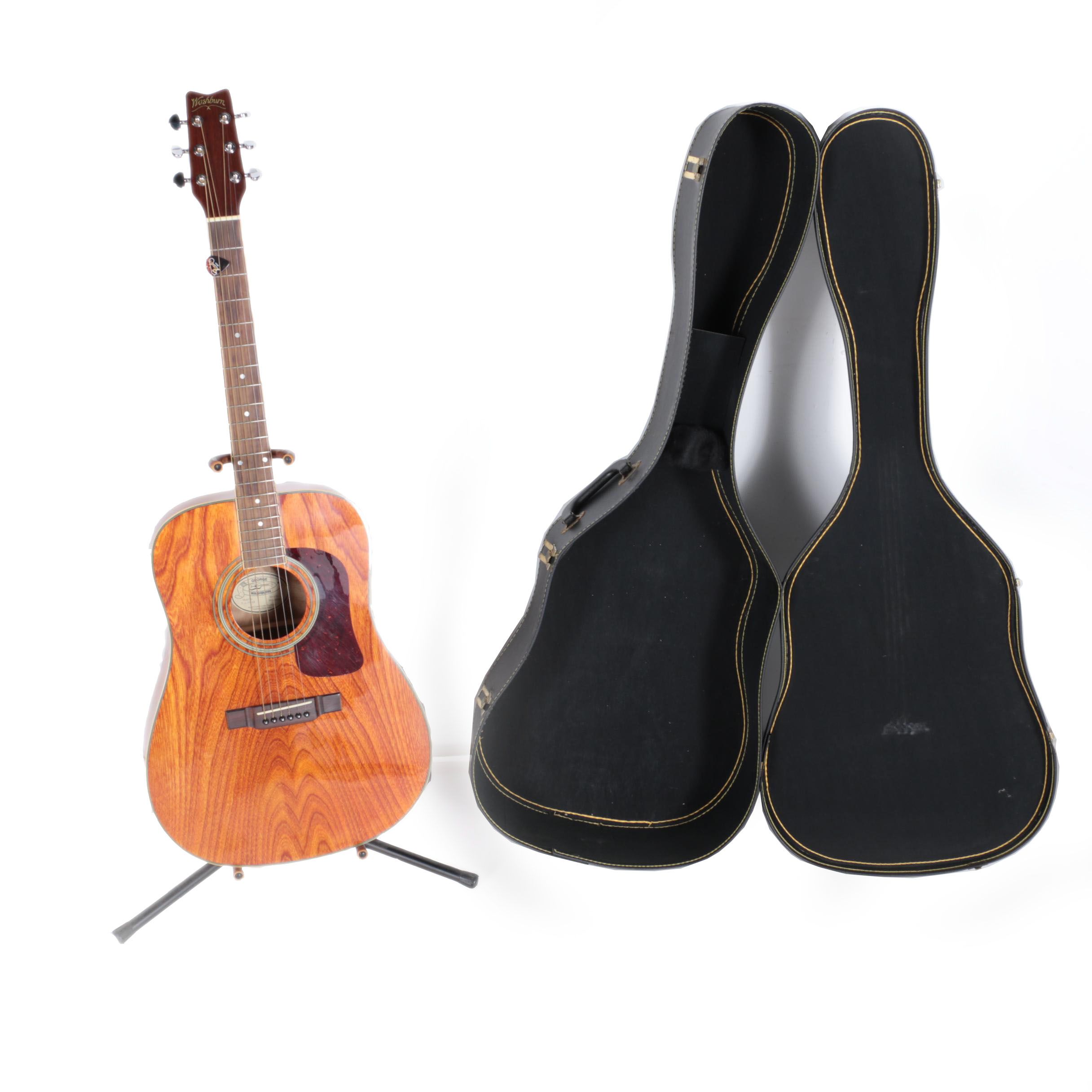 Washburn Dreadnought Style Acoustic Guitar and Case
