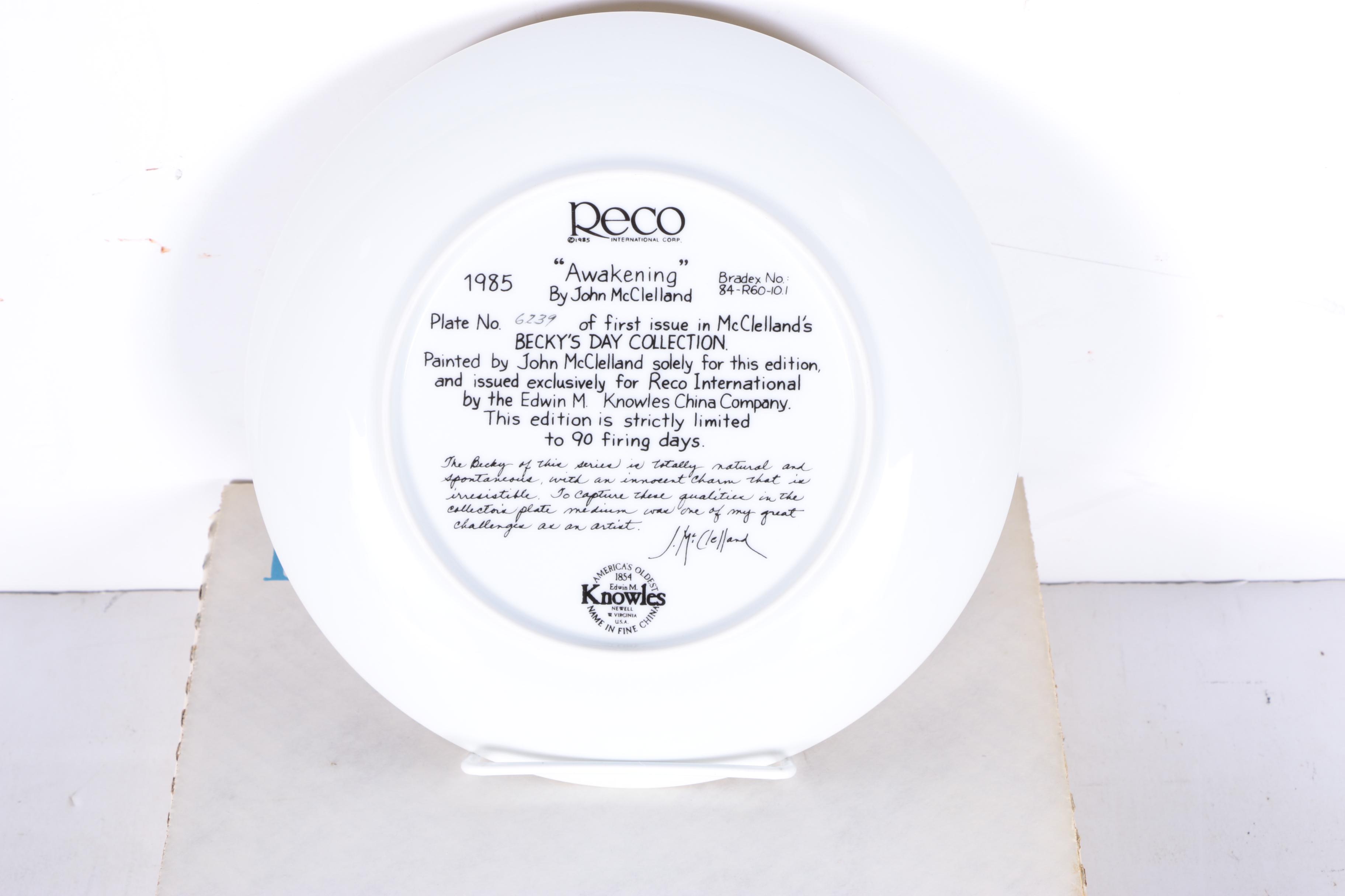 Reco Collector's Plates Including "Becky's Day" Collection