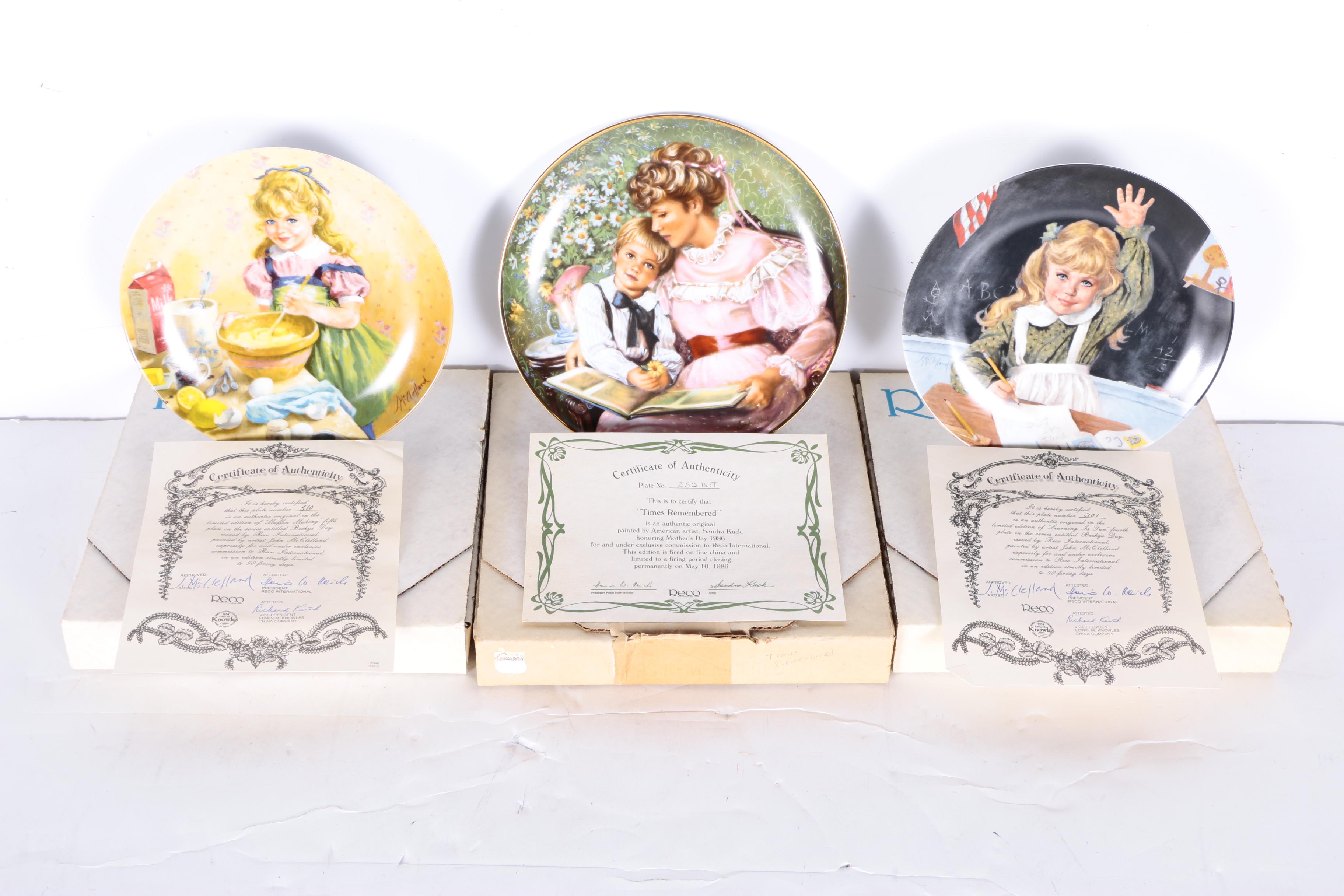 Reco Collector's Plates Including "Becky's Day" Collection