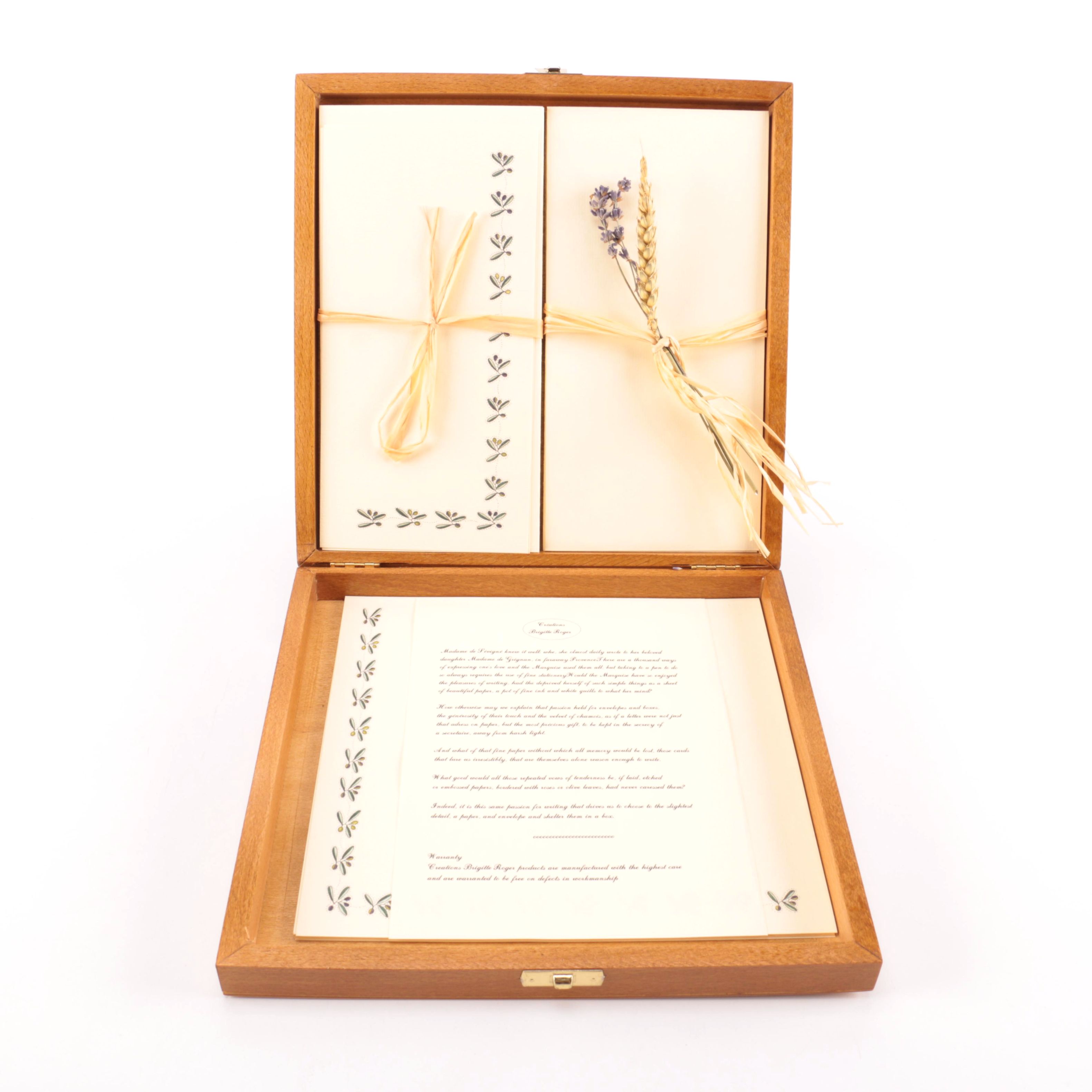 Creations Brigitte Roger "Coffret Correspondence" Stationary Set